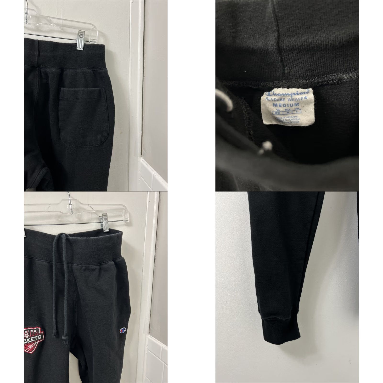 Champion Champion Sweatpants Mens M Black Reversible Cotton Polyester Activewear Pants Size US 31 - 8 Thumbnail
