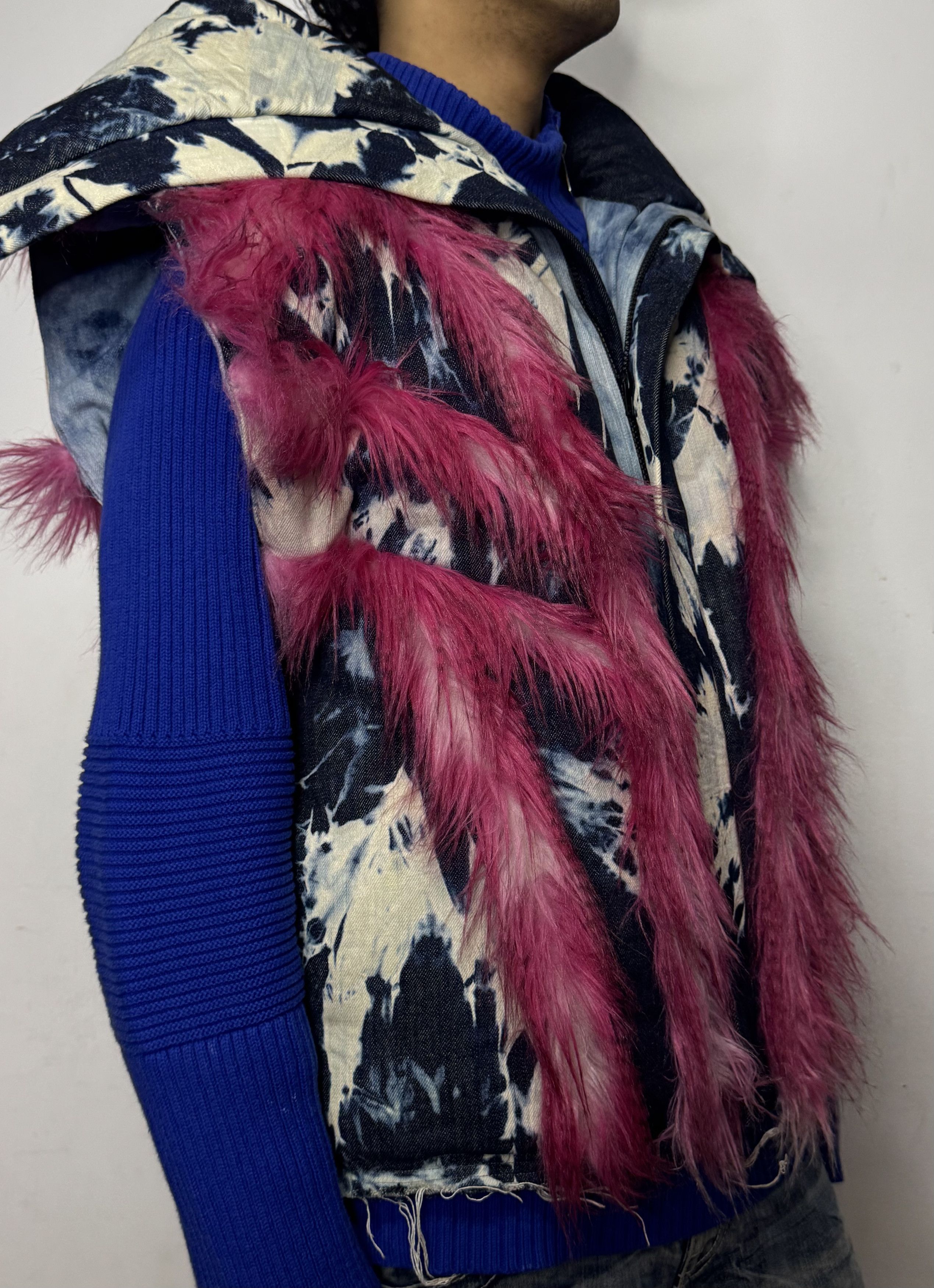 Other BNGLD | Furry Denim Puffer Vest [AW22] Size US L / EU 52-54 / 3 - 5 Thumbnail