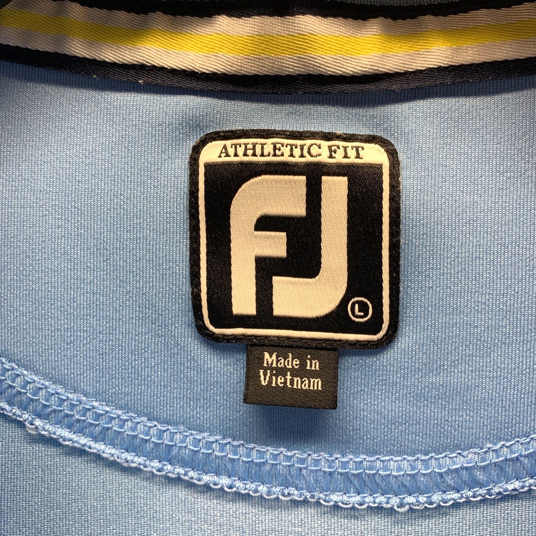 Footjoy FootJoy Polo Shirt Adult L Blue Stripe Pastel Golf Mens Polo Stretch Short Sleeve Casual 90s FootJoy Size US L / EU 52-54 / 3 - 6 Thumbnail