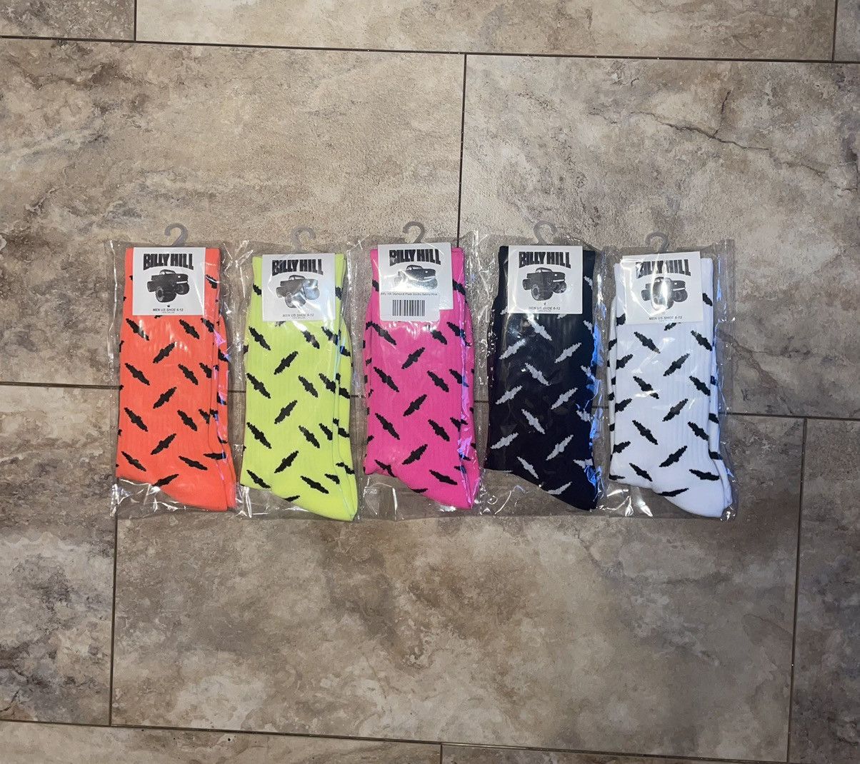 image of Billy Hill Diamond Plate Socks Set Of 5 Pairs, Men's