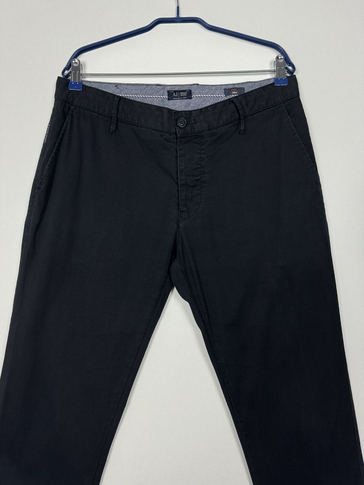 Armani Armani Jeans Slim Fit PS15 Navy Cotton Pants Size US 32 / EU 48 - 6 Thumbnail