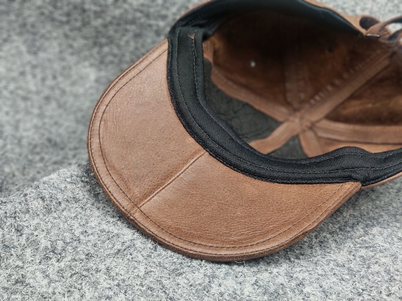 Vintage Vintage Brown Genuine Leather Baseball hat Design cap Unisex Size ONE SIZE - 9 Thumbnail