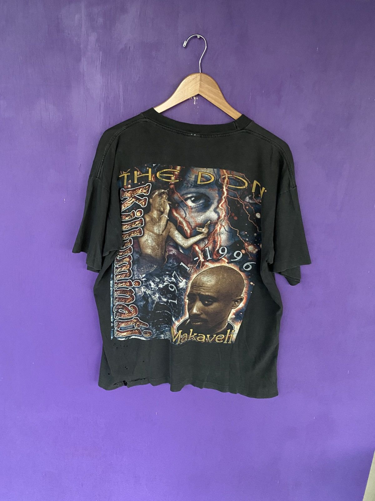 Rap Tees Vintage 1996 Tupac makaveli the don distressed rap tee Size US XL / EU 56 / 4 - 2 Thumbnail