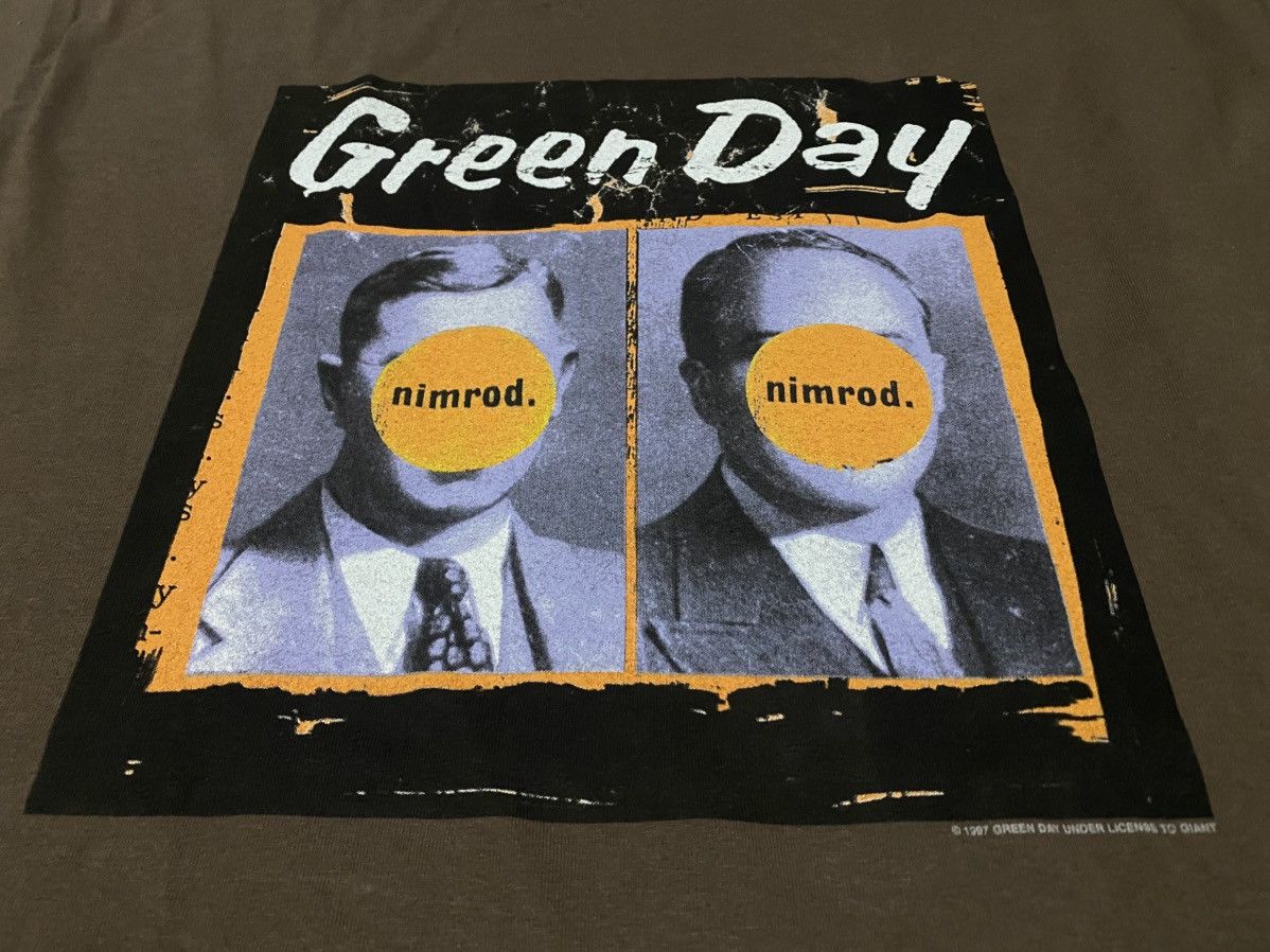 Band Tees Vintage 90s Green Day Nimrod 1997/98 Tour Long Sleeve – Rare Size US XL / EU 56 / 4 - 6 Thumbnail