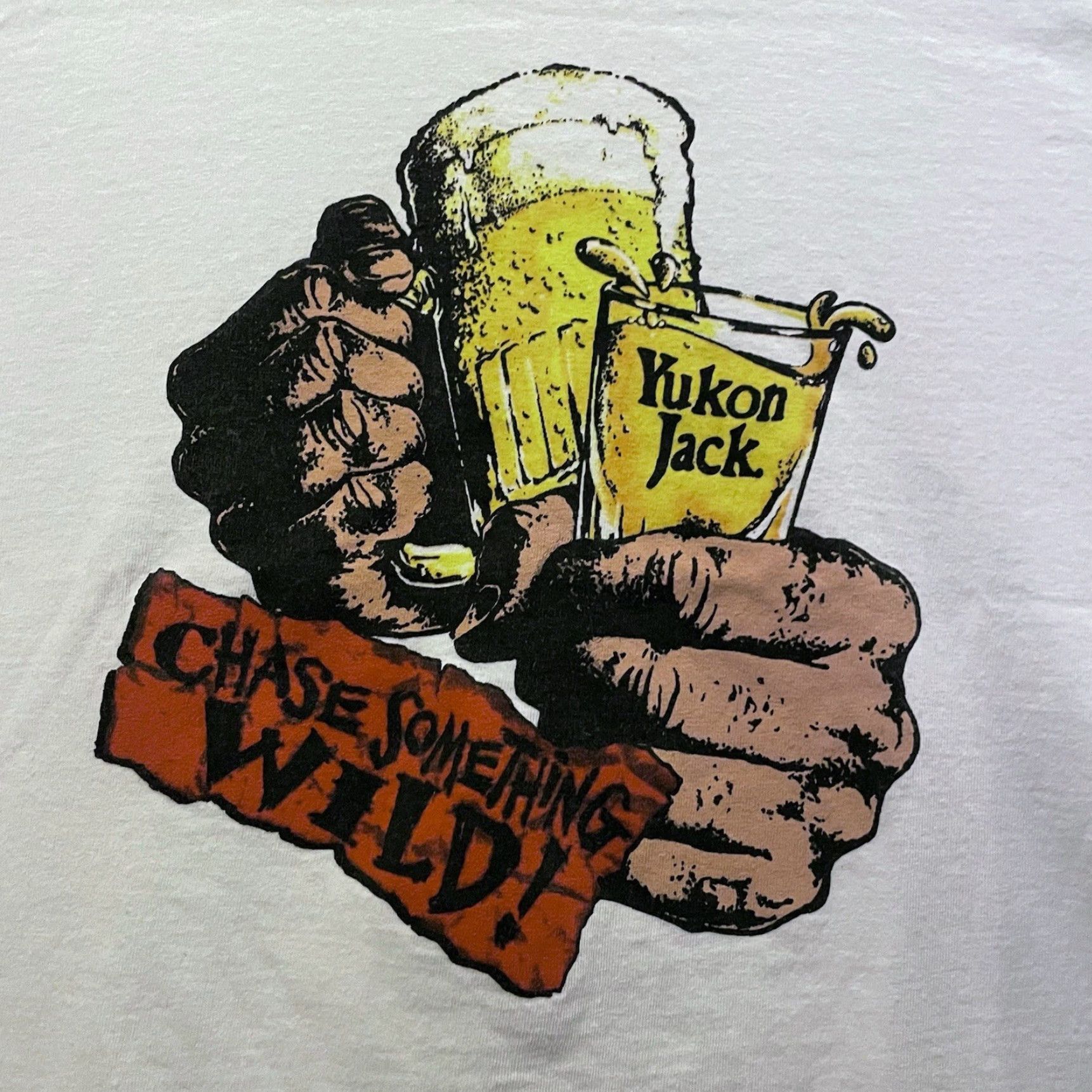 Hanes VINTAGE Yukon Jack Shirt Mens Large Single Stitch Short Sleeve Sz L Size US L / EU 52-54 / 3 - 3 Thumbnail