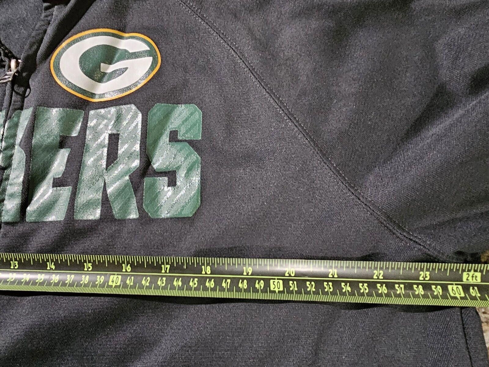 Designer NFL Team Apparel GreenBay Packers Fullzip L black sweatshirt Size ONE SIZE - 5 Thumbnail
