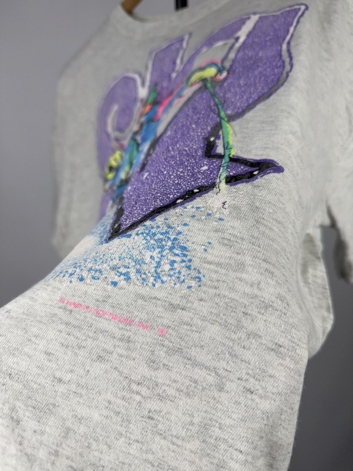 Vintage Vintage Retro 1990 Ski Graphic T-Shirt Neon Skier 90s L-XL Size US L / EU 52-54 / 3 - 7 Thumbnail