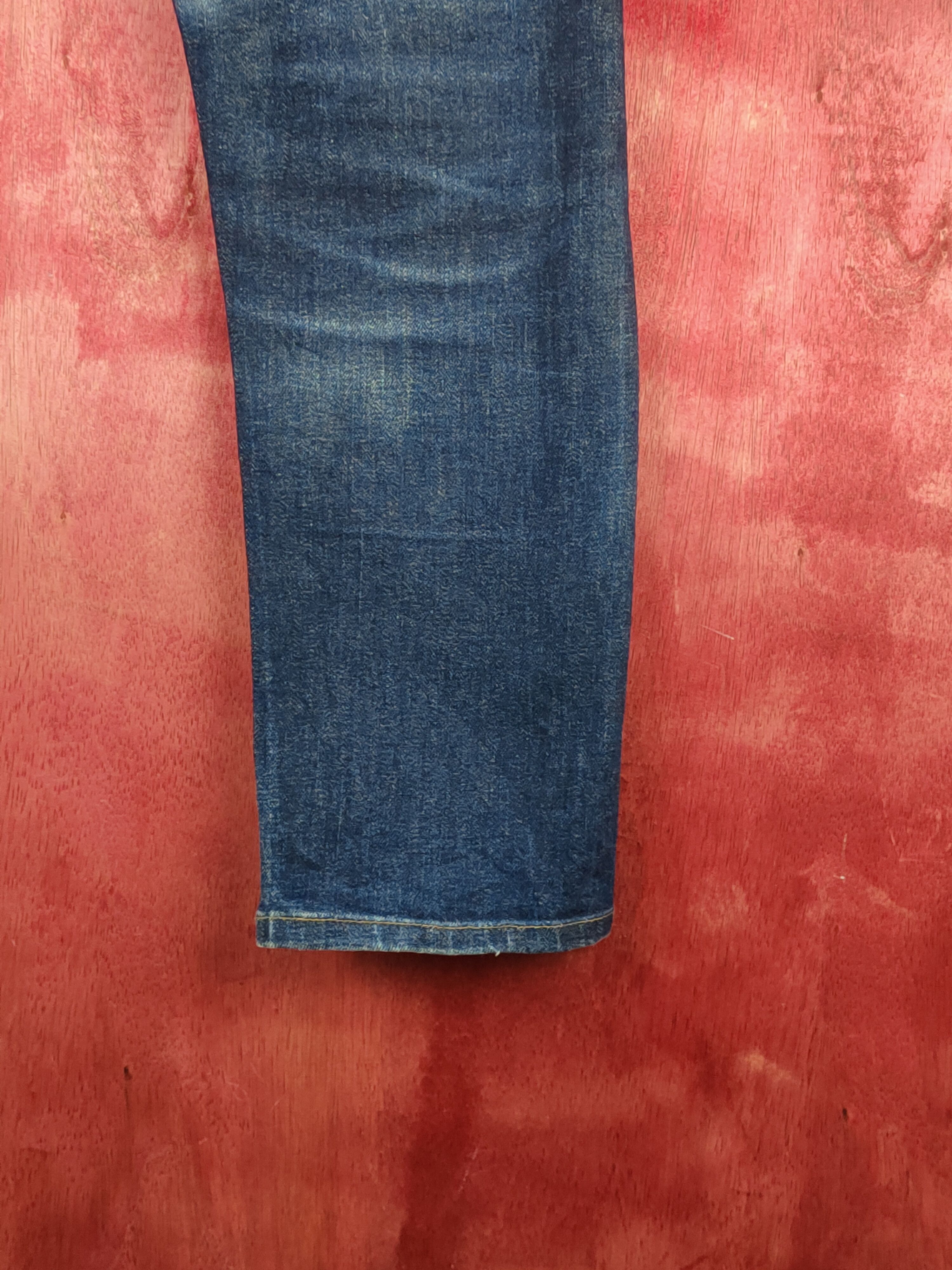 Japanese Brand Uniqlo Dark Blue Distressed Ripped Jeans #S1623 Size US 36 / EU 52 - 12 Thumbnail