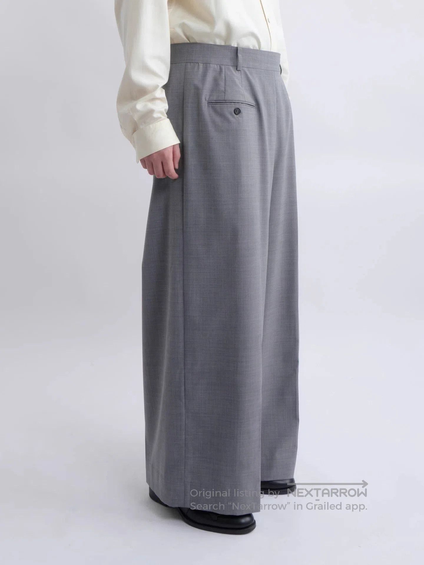 Hed Mayner Gray Wide-Leg Casual Pants Size 32. Size US 32 / EU 48 - 2 Thumbnail