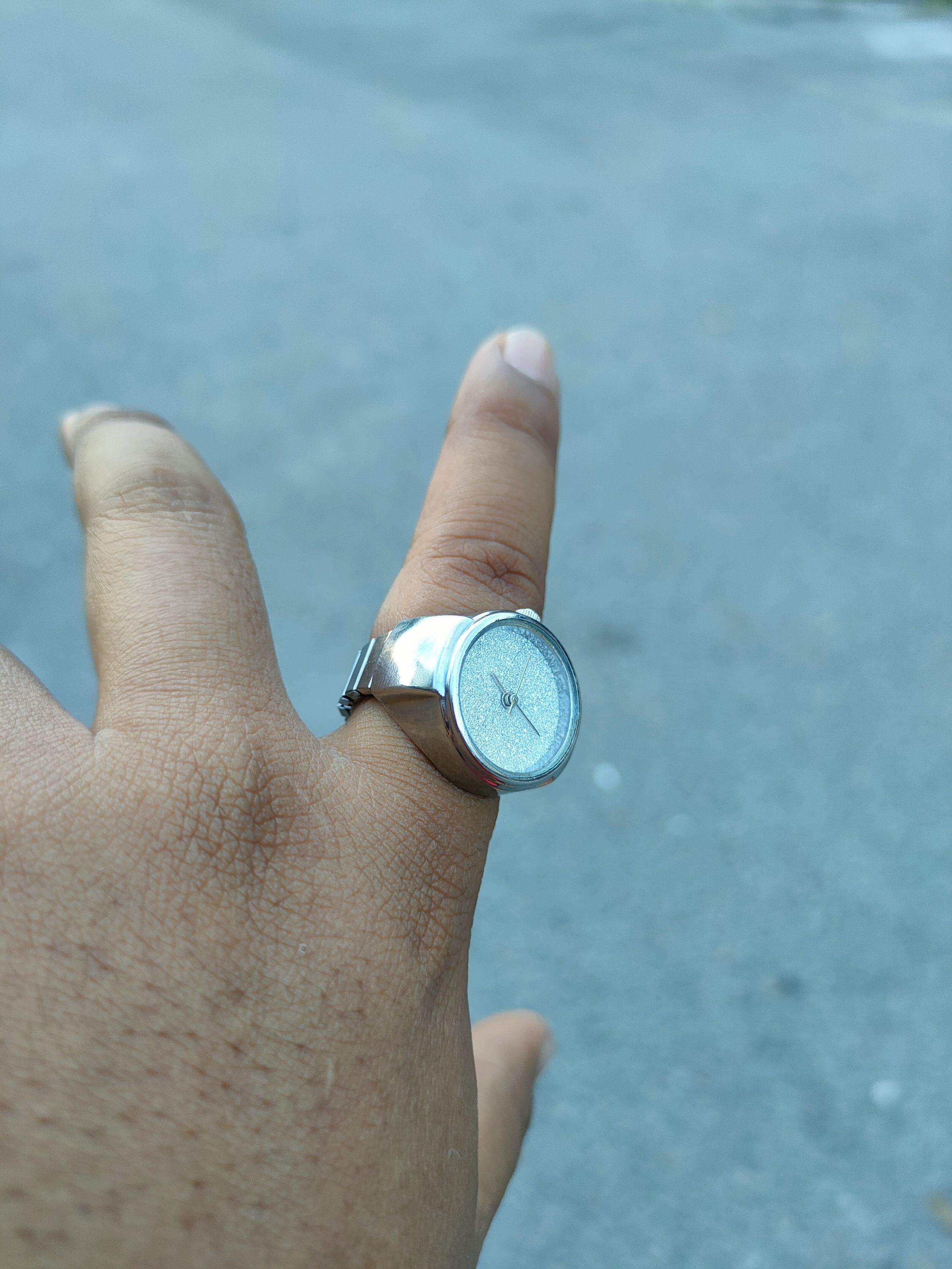 Japanese Brand Ring Watch silver stretchable japan #dlas Size ONE SIZE - 4 Thumbnail