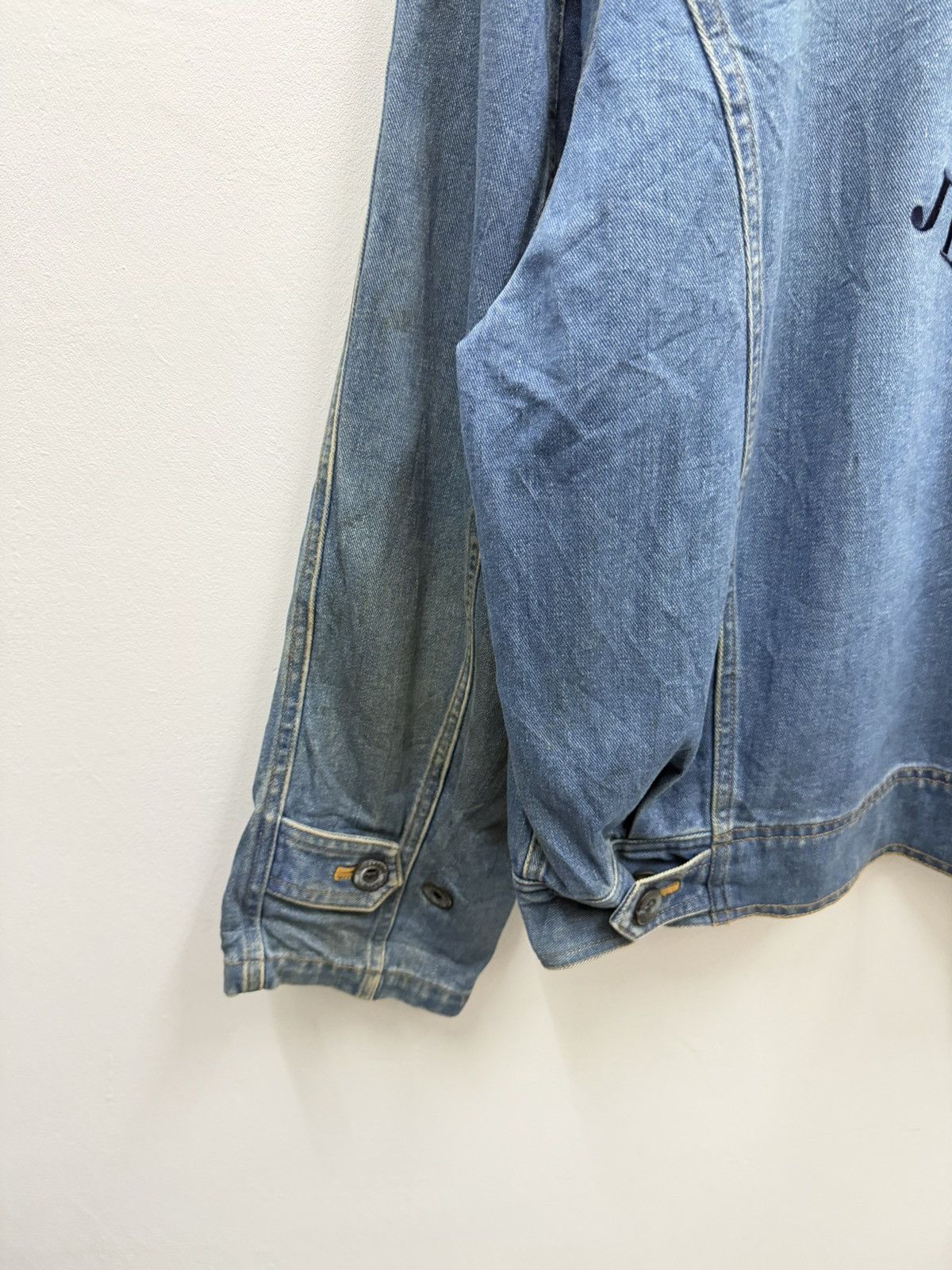Trussardi Vintage Trussardi Jeans Big Logo Denim Jacket Size US M / EU 48-50 / 2 - 13 Thumbnail