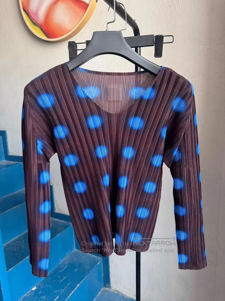 Issey Miyake Issey Miyake Color-blocked Long-sleeve Top Size L / US 10 / IT 46 - 1 Thumbnail