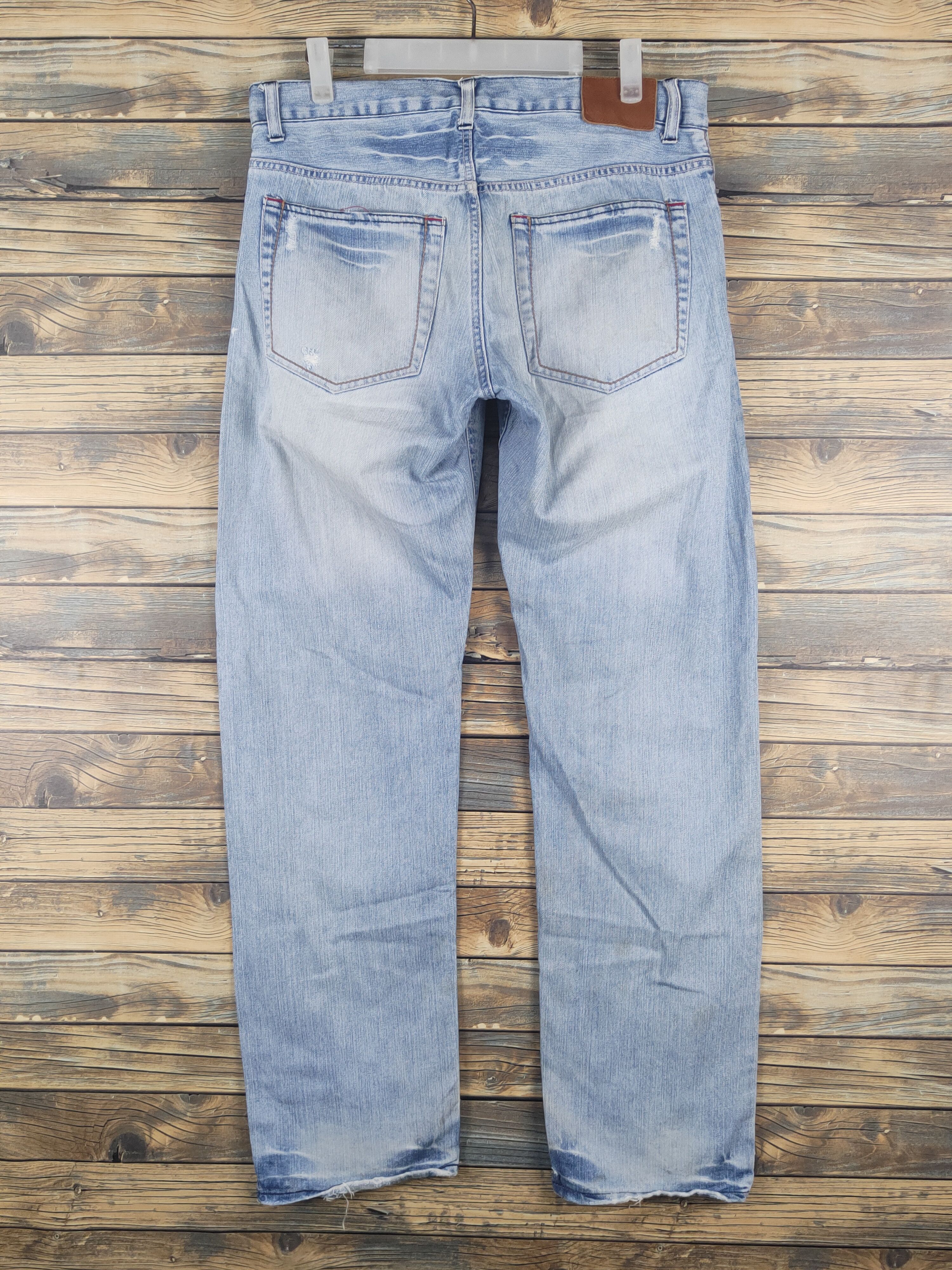 Global Work Global Work Light Blue Distressed Ripped denim Jeans #W1604 Size US 32 / EU 48 - 7 Thumbnail