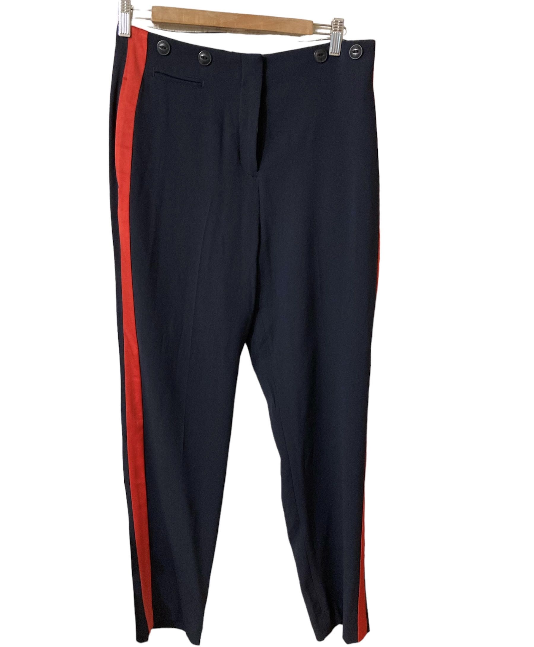 Rag & Bone Rag & Bone navy blue tuxedo pants with magenta side stripe Size 28" / US 6 / IT 42 - 1 Thumbnail