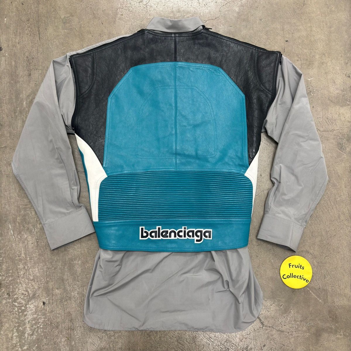 Balenciaga Balenciaga FW17 Runway motorbike leather vest shirt 
