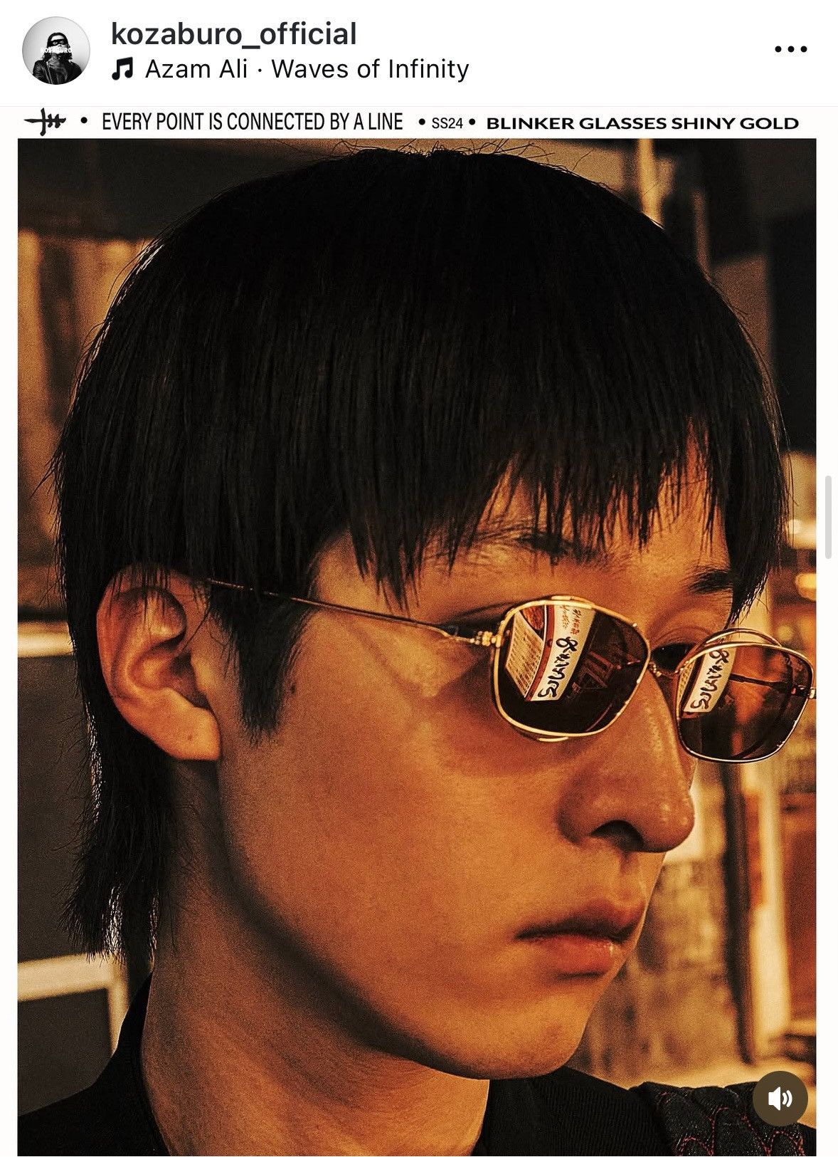 KOZABURO Kozaburo SS24 Blinker Glasses Shiny Gold Size ONE SIZE - 11 Thumbnail