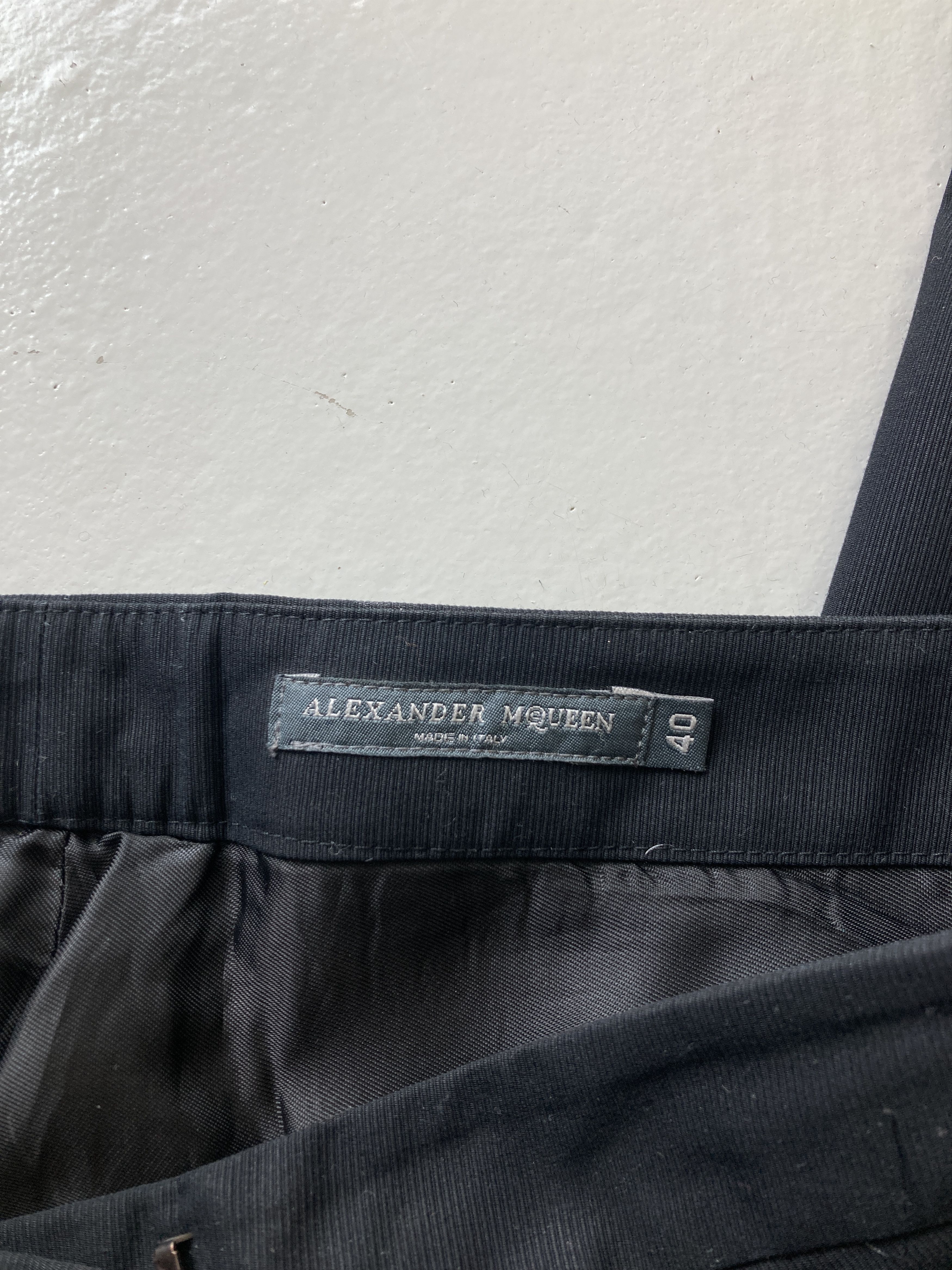 Alexander McQueen SS2003 Black Trousers Size 27" / US 4 / IT 40 - 6 Thumbnail