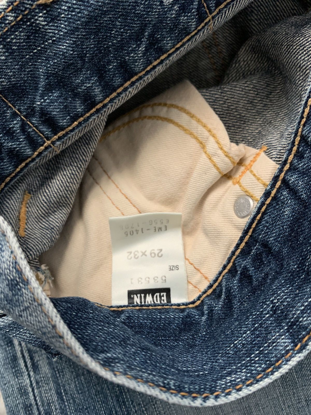 Vintage Vintage 70s Edwin 503 Bootcut/Flared Jeans Distressed Grunge Size US 32 / EU 48 - 7 Thumbnail