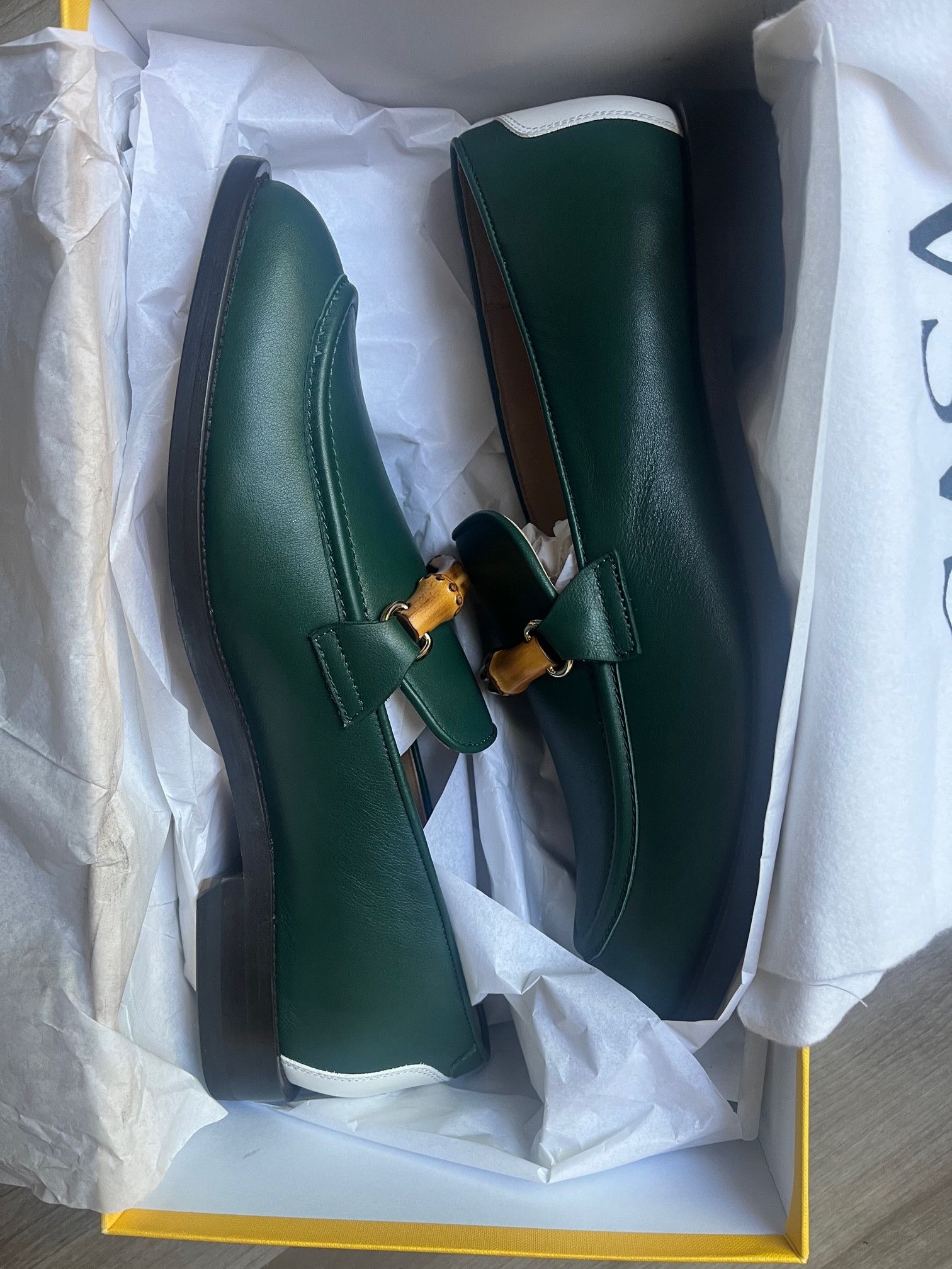 Casablanca Casablanca Paris Green Bamboo Leather Loafers Size US 11 / EU 44 - 3 Thumbnail