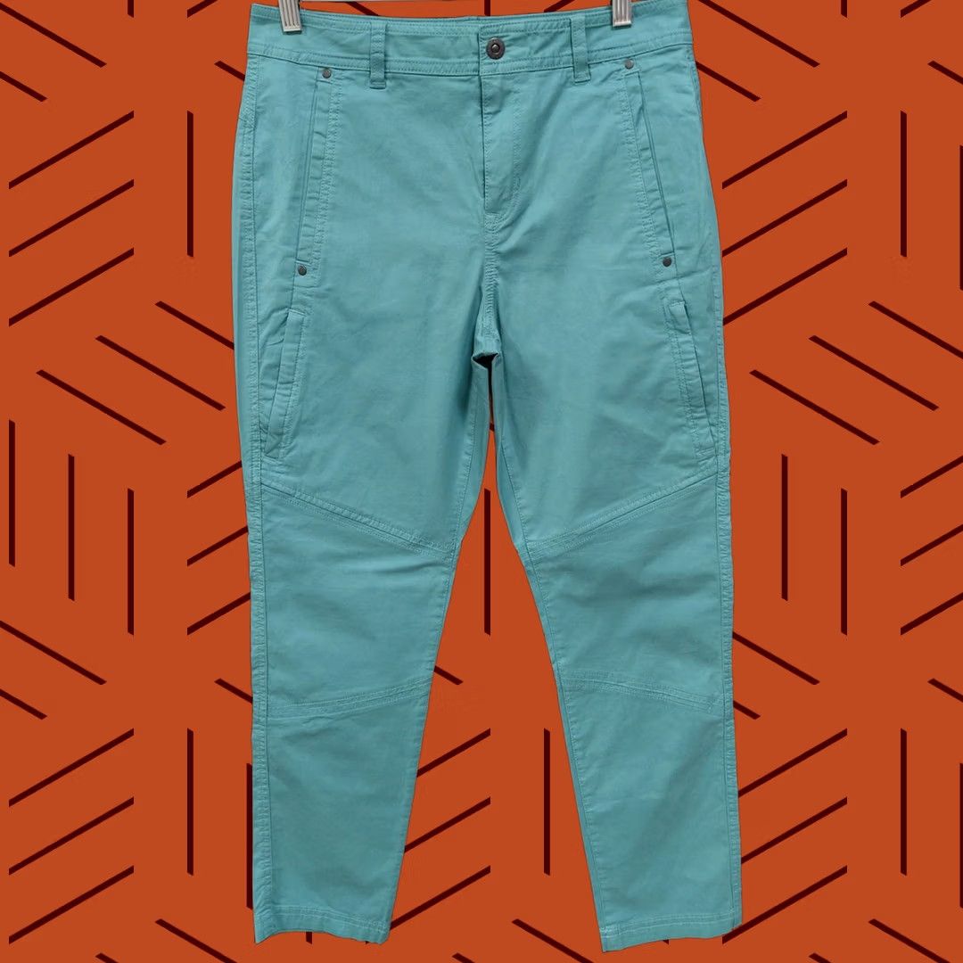 Eddie Bauer Eddie Bauer Womens Teal Pants Solid Knit Size 6 Size 28" / US 6 / IT 42 - 1 Thumbnail