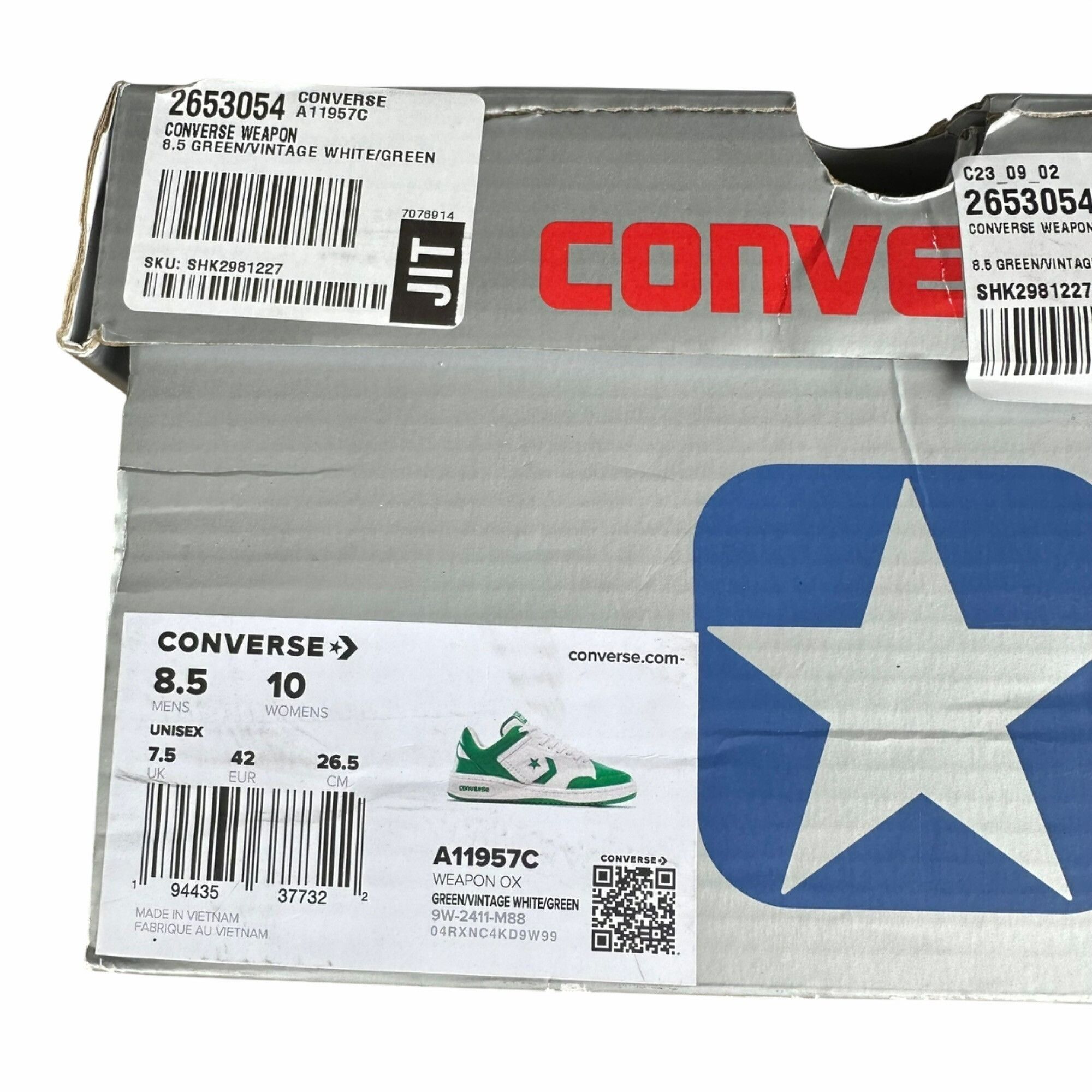 Converse ⭐Converse Weapon OX Low Green White Size 8.5 Men's Shoes Sne Size US 8.5 / EU 41-42 - 8 Thumbnail