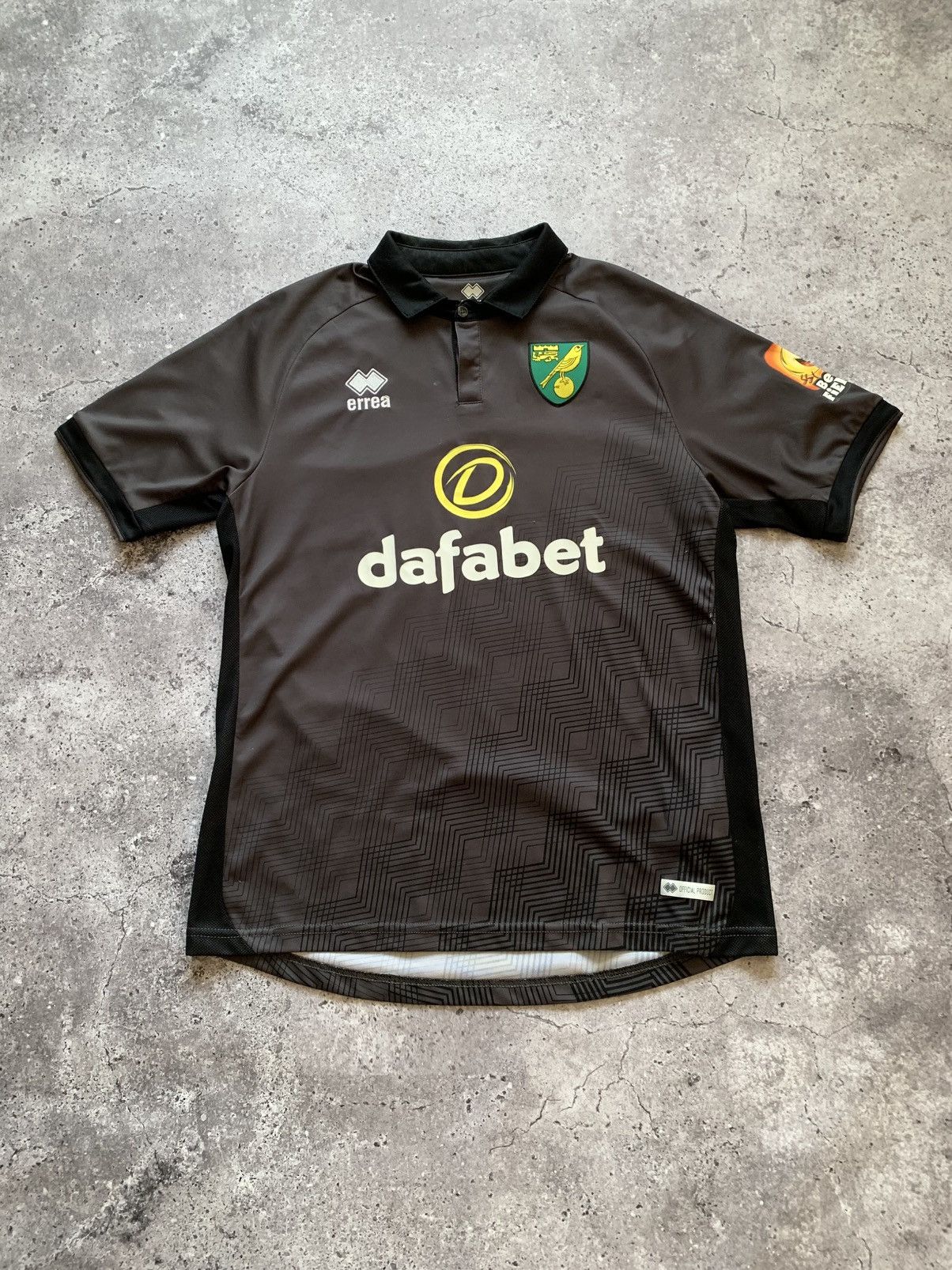 Errea 🔥ERREA NORWICH CITY 2019/20 THIRD FOOTBALL SHIRT JERSEY Size US XL / EU 56 / 4 - 1 Thumbnail