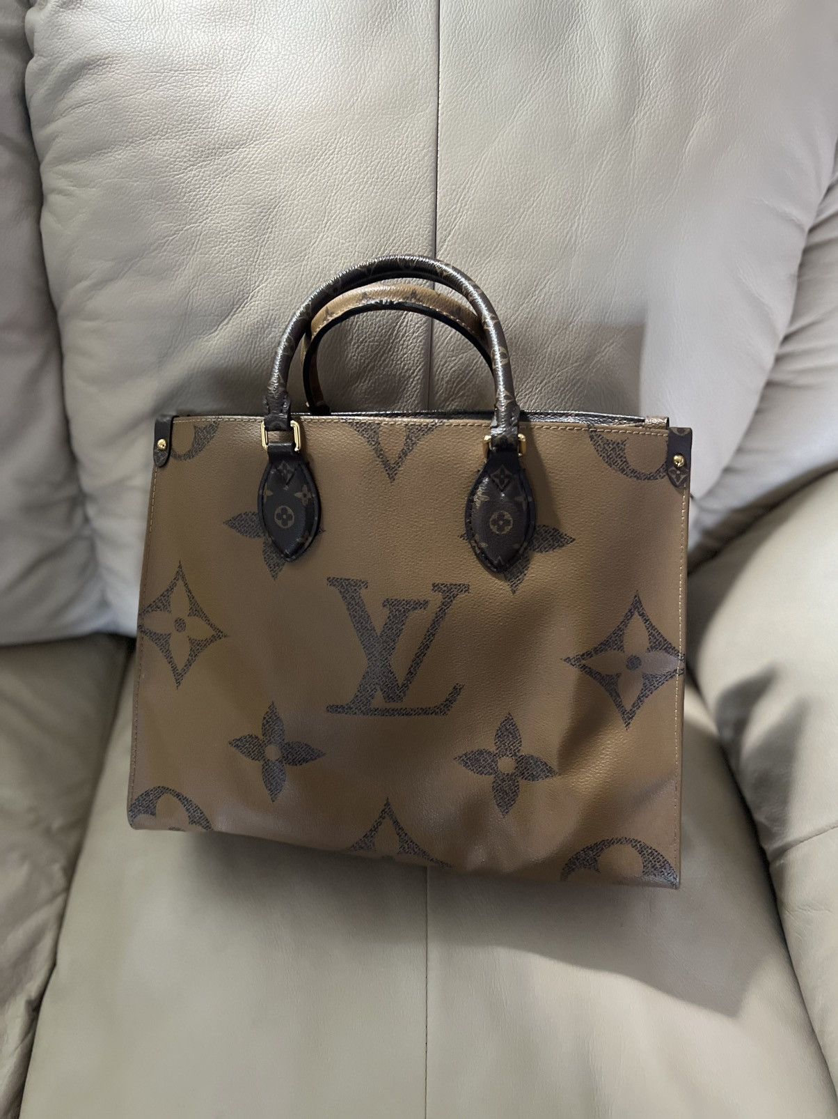 Louis Vuitton On-The-Go Tote Bag in Brown, Women's