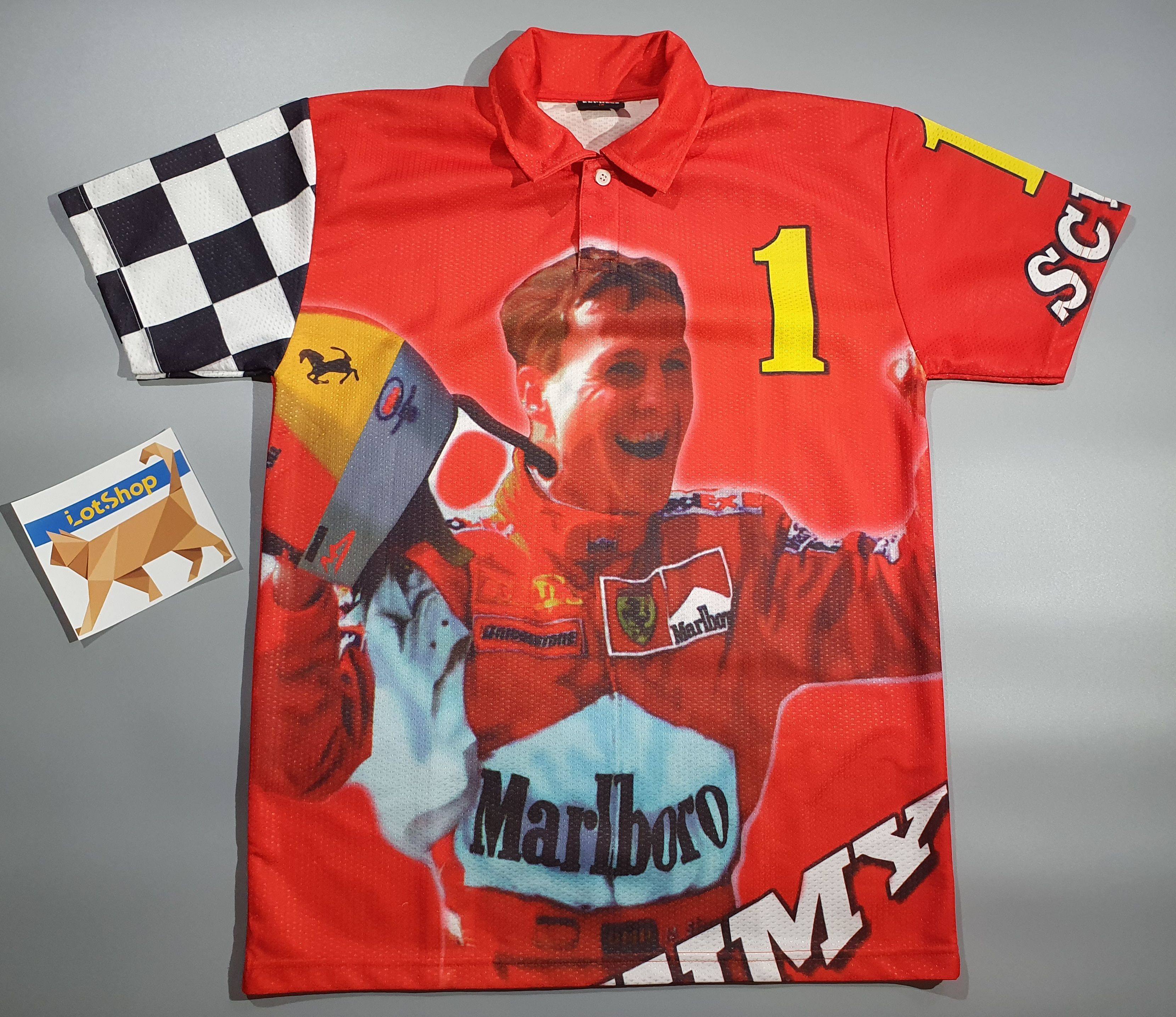 Veste Combinaison F1 Vintage Ferrari Malboro – Michael Schumacher Années 80, Taille M, Occasion Très Bon état