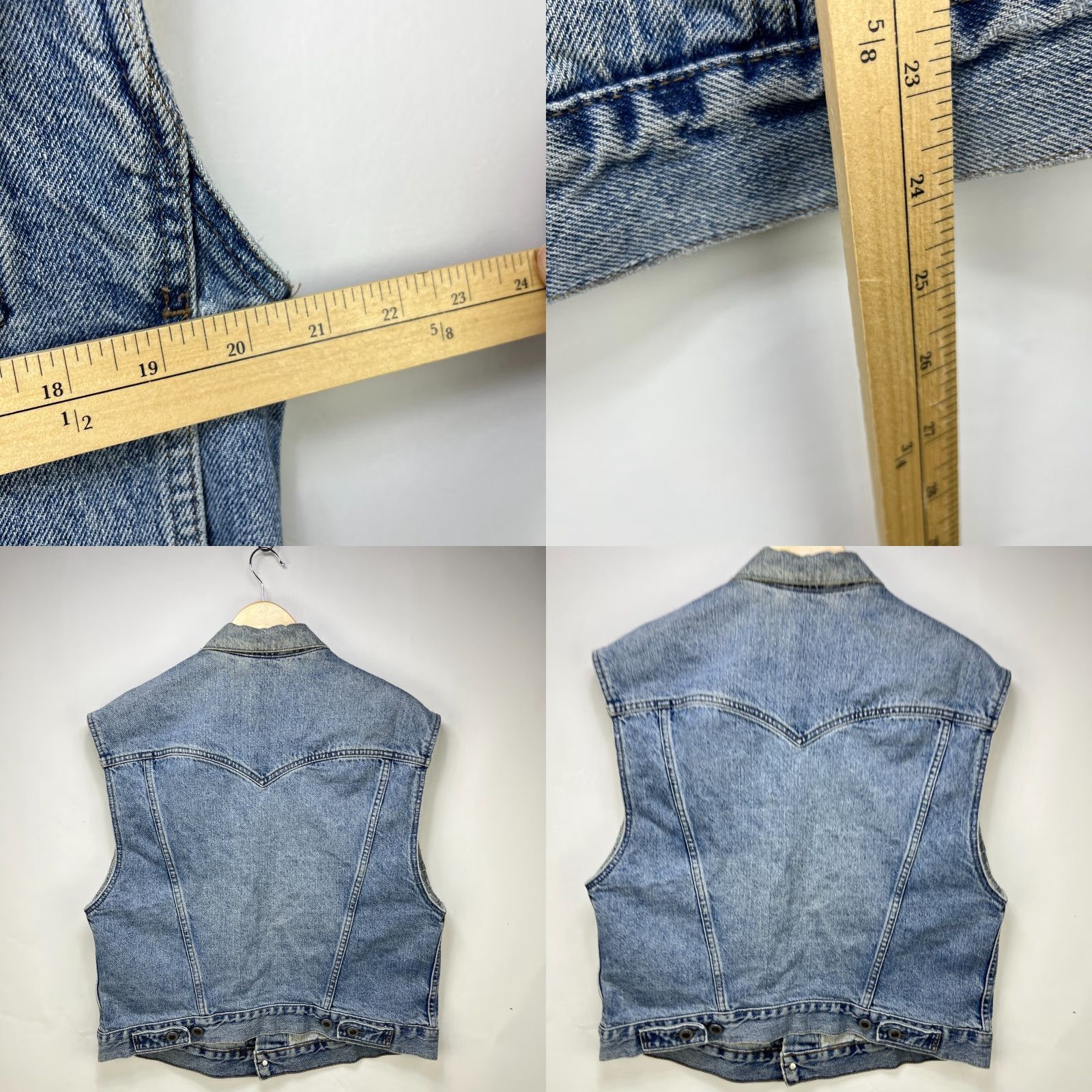 Levi's VINTAGE Levi's Denim Vest Jacket M Blue 90s Levis Silver Tab Men Shirt Size US M / EU 48-50 / 2 - 8 Thumbnail