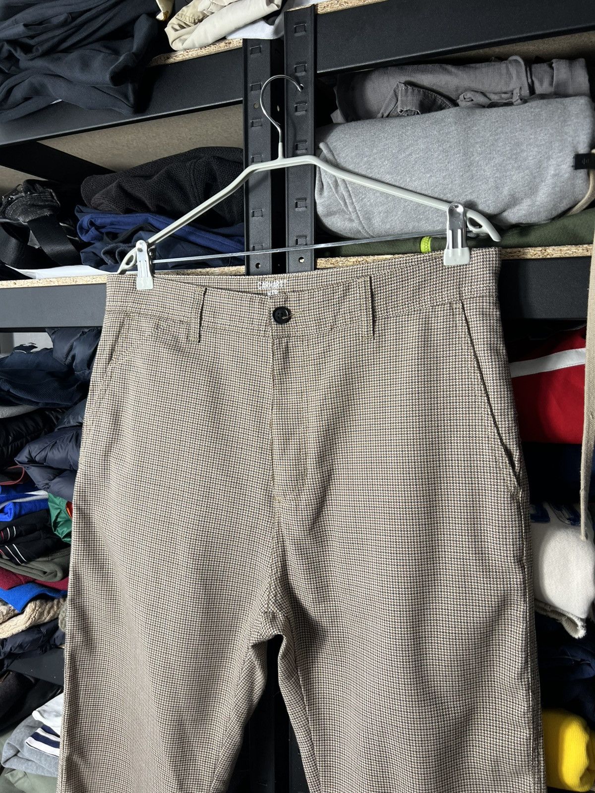 Carhartt Wip Carhartt WIP Menson Pant Wool Houndstooth Brown Size 32 Size US 32 / EU 48 - 11 Thumbnail