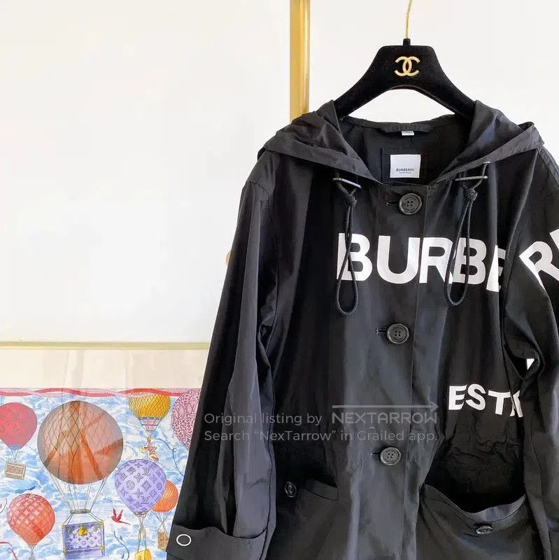 Burberry Burberry Spring Autumn Black Polyester Women's Coat. Size S / US 4 / IT 40 - 3 Thumbnail