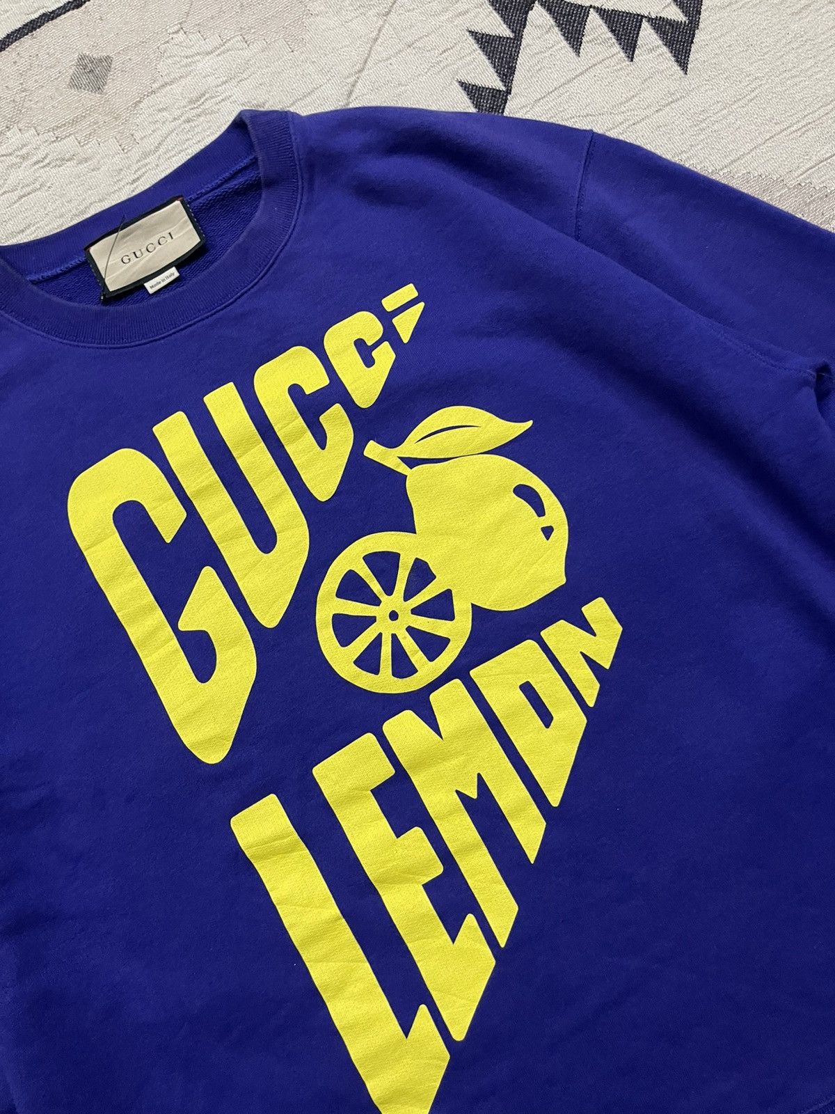 Gucci FW 21 GUCCI LEMON PRINT SUN FADED CREWNECK Size US M / EU 48-50 / 2 - 7 Thumbnail