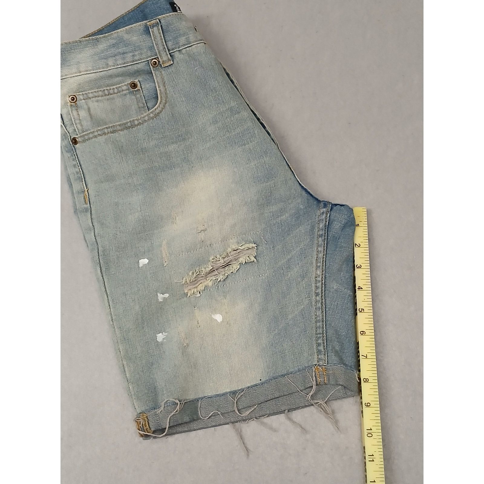 Brooklyn Cloth Brooklyn Cloth (34) Distressed Ripped Original Denim Jorts Size US 34 / EU 50 - 3 Thumbnail