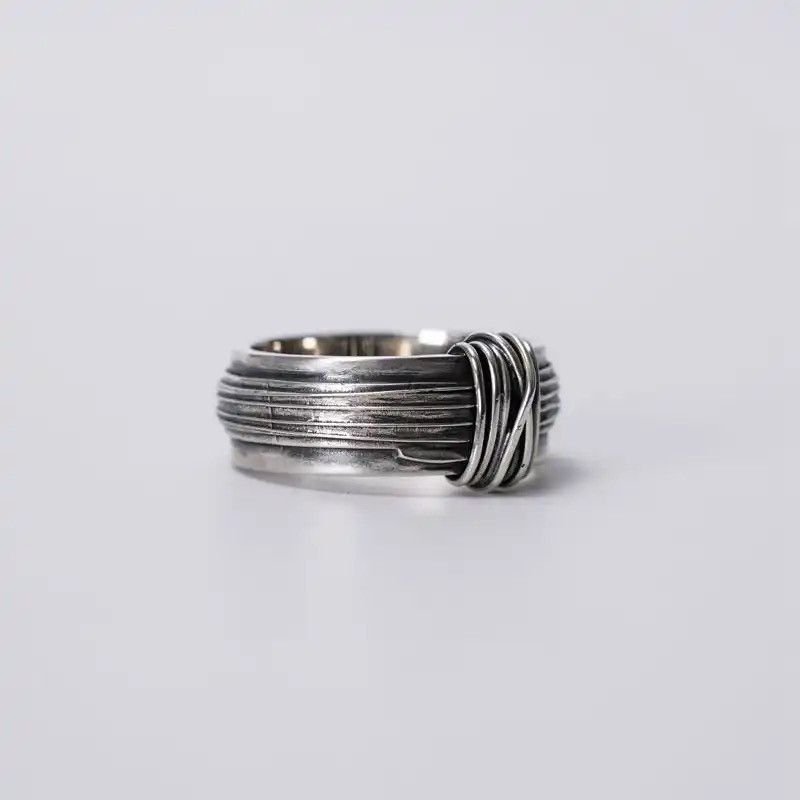 Jewelry × Vintage Vintage Brushed Wrapped Multi Lines Ring Size ONE SIZE - 2 Thumbnail