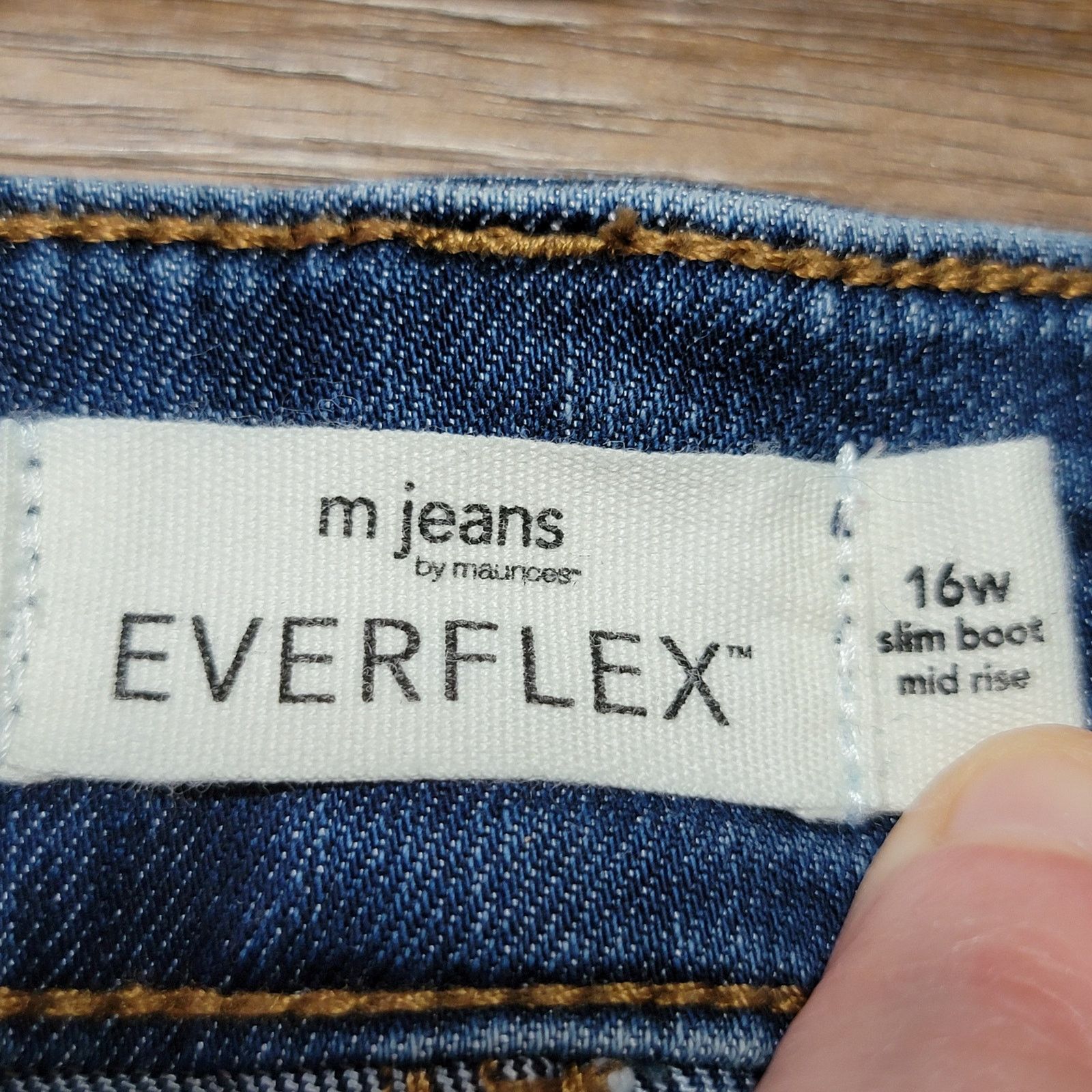 Other m Jeans By Maurices Everflex Slim Boot Mid Rise- 16W Long Size 38" / US 16 / IT 52 - 5 Thumbnail