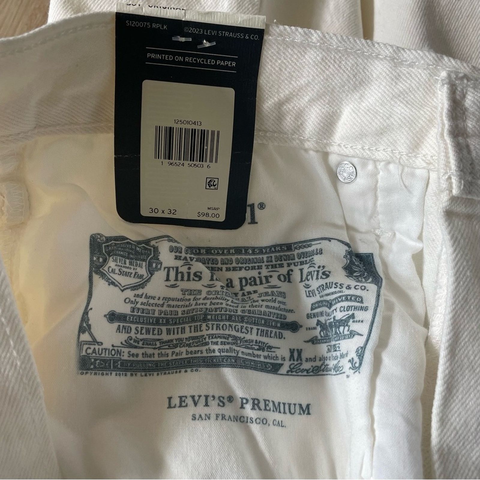 Levi's 501® ORIGINAL FIT WOMEN'S JEANS 30x32 Size 30" / US 8 / IT 44 - 7 Thumbnail