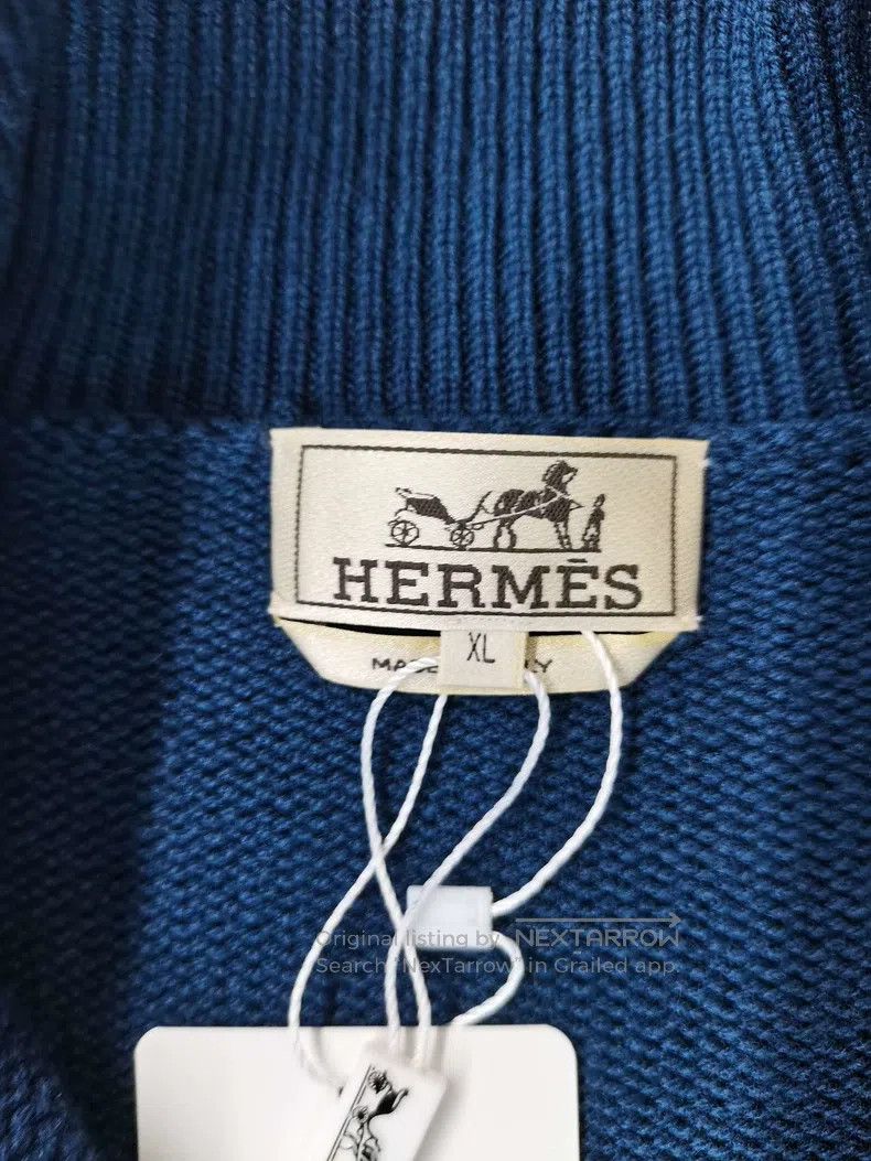 Hermes Hermes Dark Blue Open Cardigan Size US XL / EU 56 / 4 - 3 Thumbnail