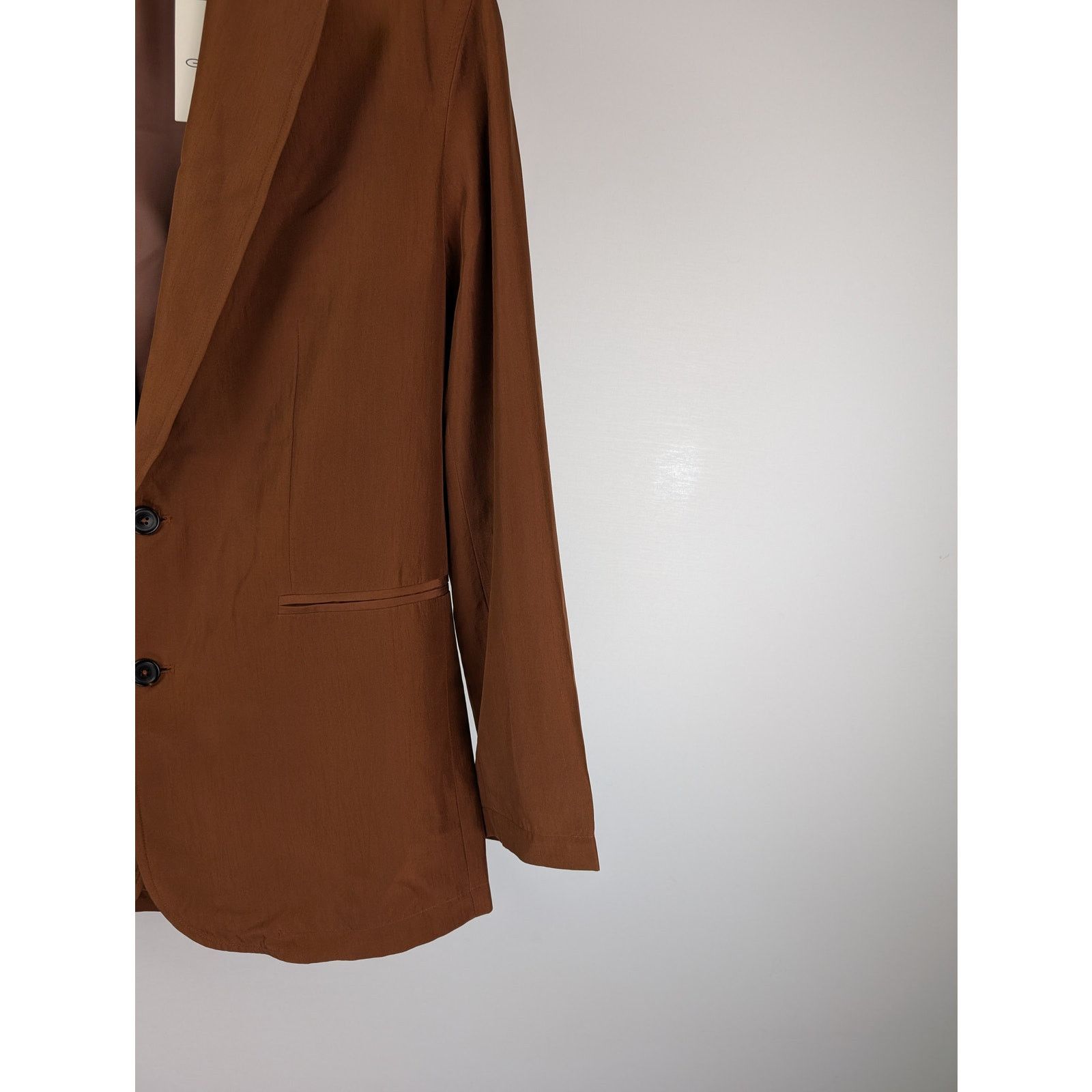 Gant o1rshd1 CC20 Relaxed Silk Suit Blazer Jacket in Cognac Brown Size US S / EU 44-46 / 1 - 5 Thumbnail