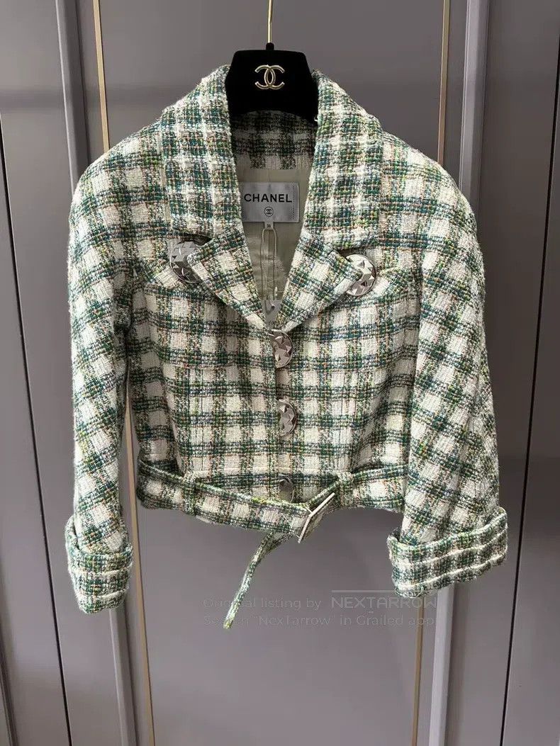 Chanel Chanel Green plaid jacket Size XS / US 0-2 / IT 36-38 - 1 Thumbnail