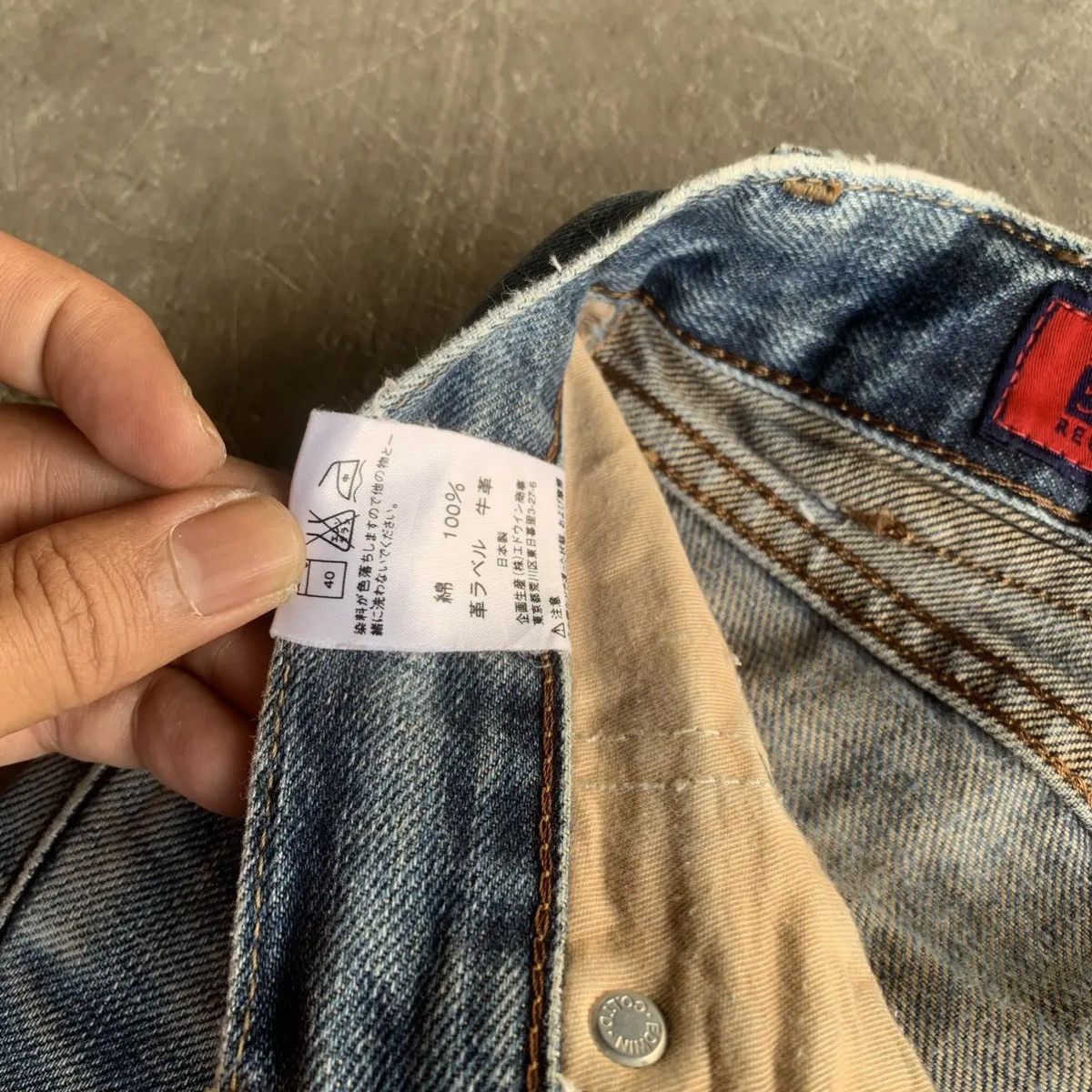 Edwin DISTRESSED! Vtg Edwin 503 RegularFit Blue Wash Jeans Pants Size US 30 / EU 46 - 11 Thumbnail