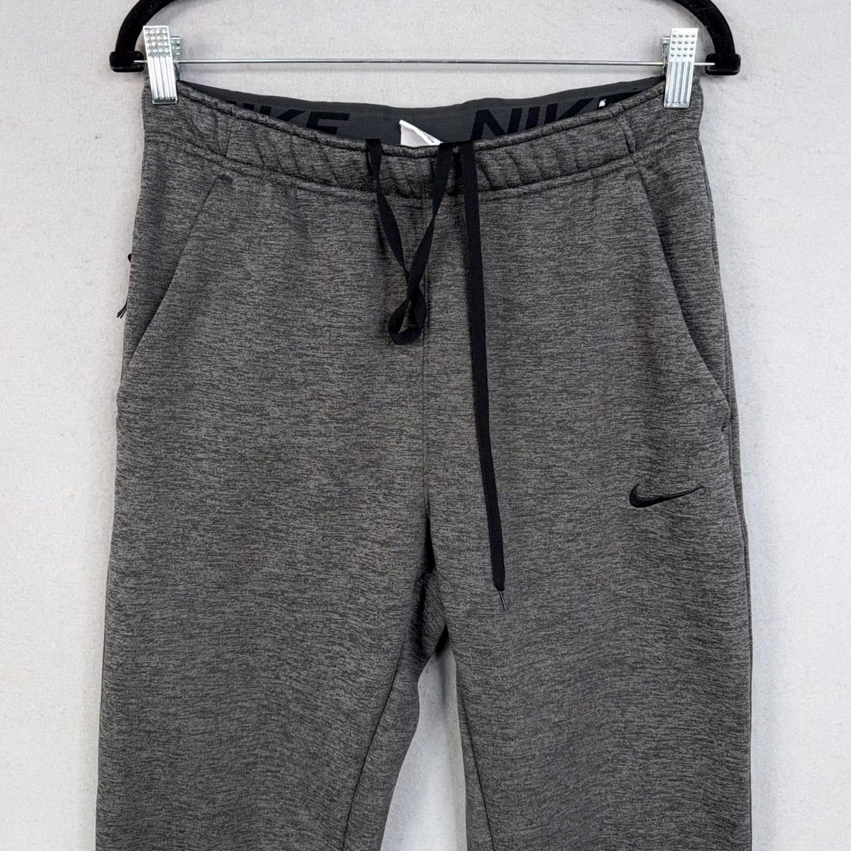 Nike Nike Therma-FIT Pants Mens Small Gray Fleece Joggers Sweatpants Athletic Size US 29 - 2 Thumbnail