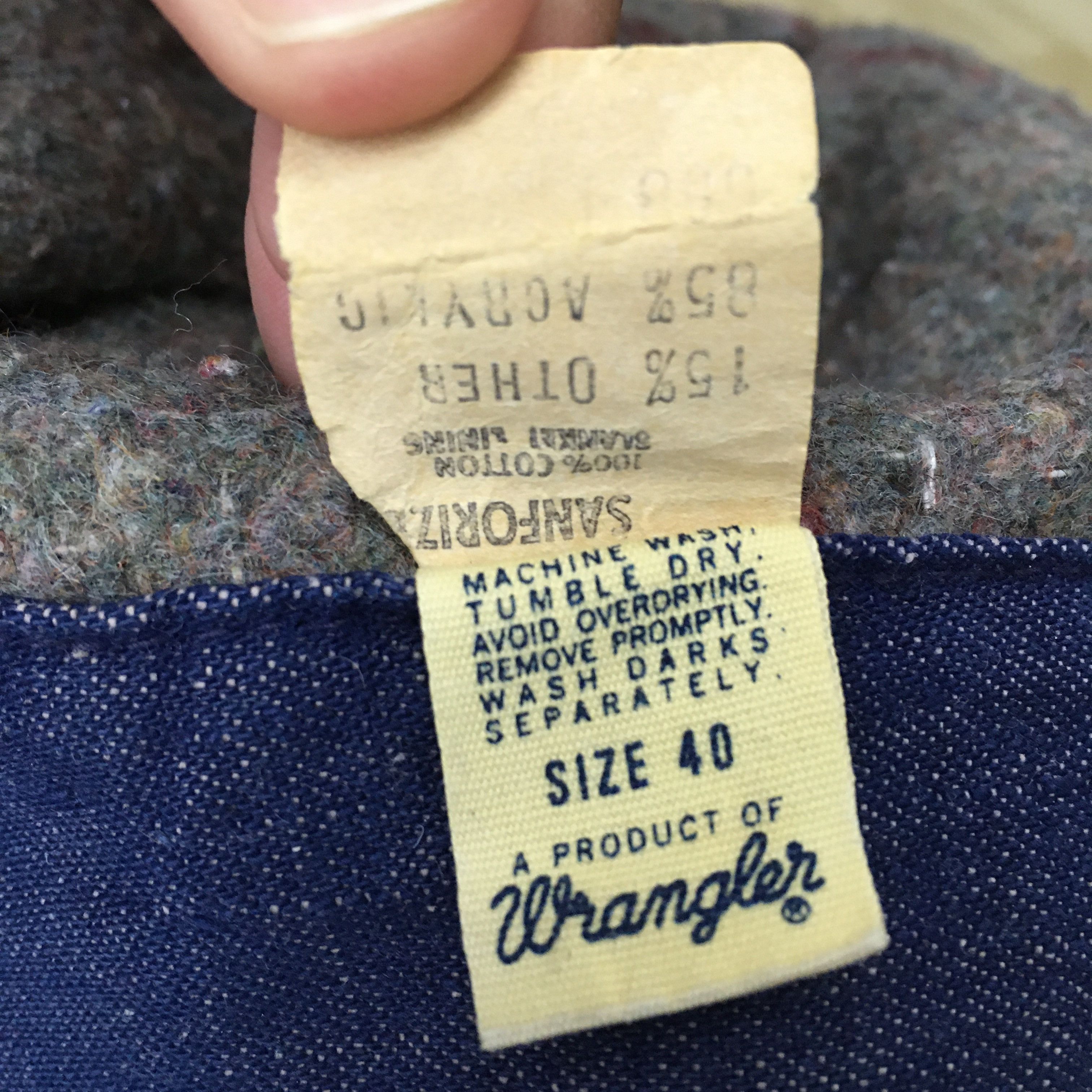 Wrangler Vintage 80s Wrangler Blue Chore Denim Jeans Jacket Medium Size US M / EU 48-50 / 2 - 8 Thumbnail