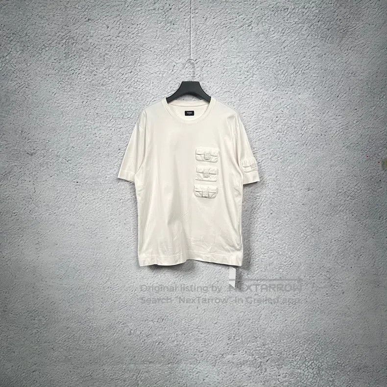 Fendi Fendi White Multi-pocket Short Sleeve T-shirt 23ss Size US L / EU 52-54 / 3 - 1 Thumbnail