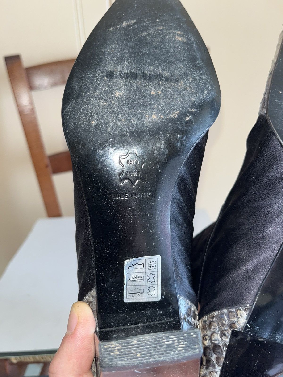 Gianni Barbato Vintage 90’s Gianni Barbato rock snake skin stiletto heel Size US 8 / IT 38 - 7 Thumbnail