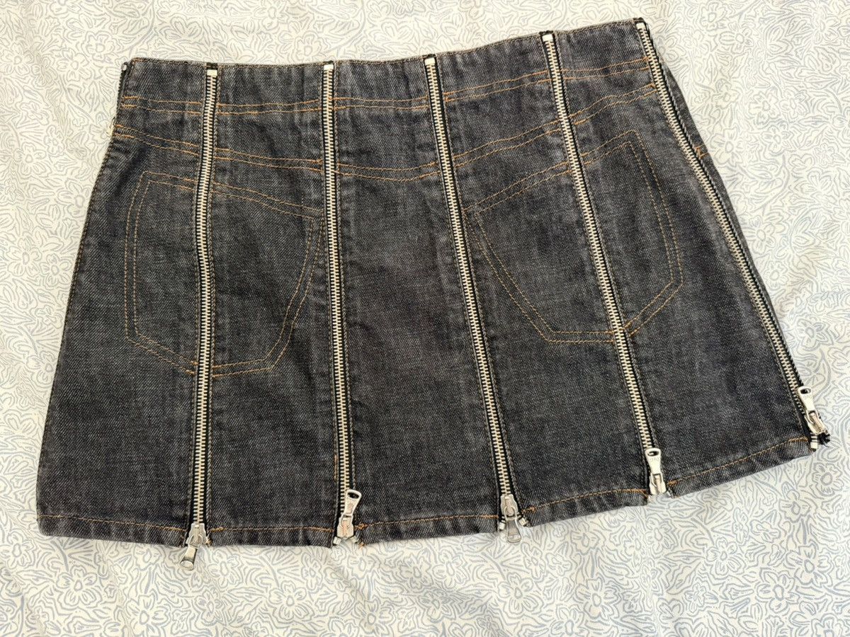 Dolce & Gabbana D&G Black Zipper Denim Mini Skirt Size 30" / US 8 / IT 44 - 8 Thumbnail