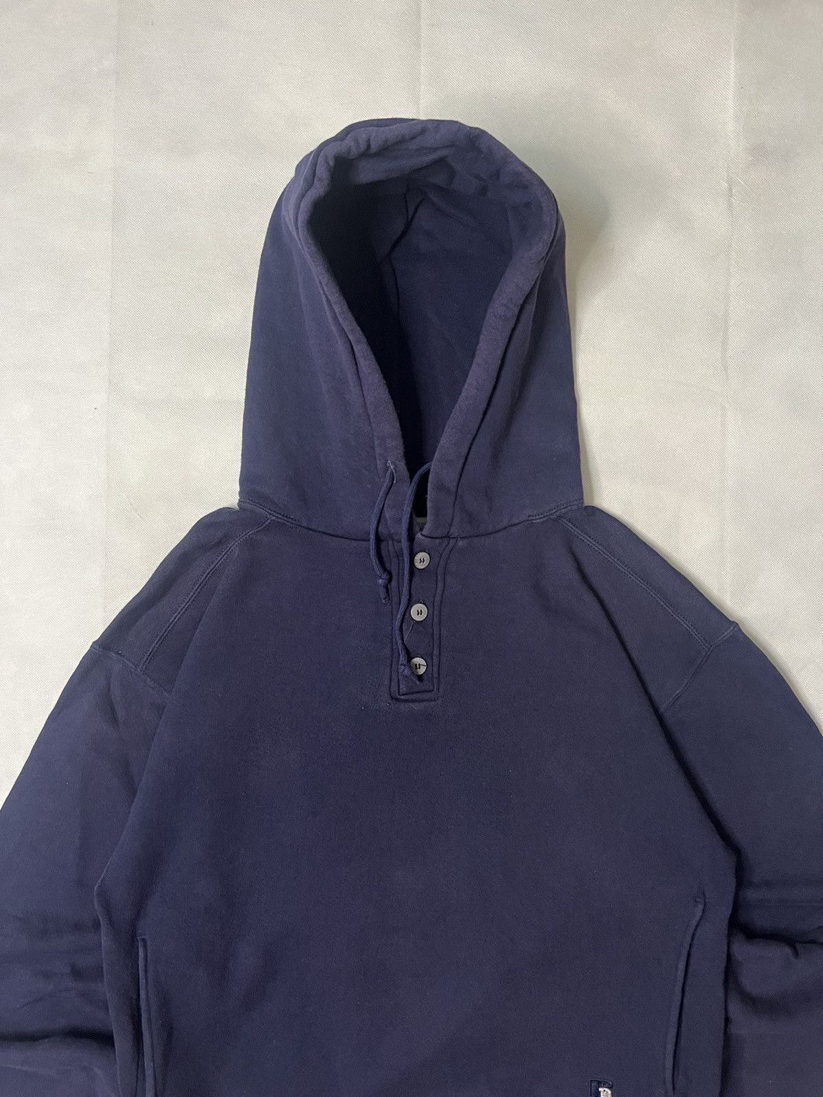 Russell Athletic 1990's Russell Athletics Button Sun Faded Blank Pullover Size US M / EU 48-50 / 2 - 2 Thumbnail