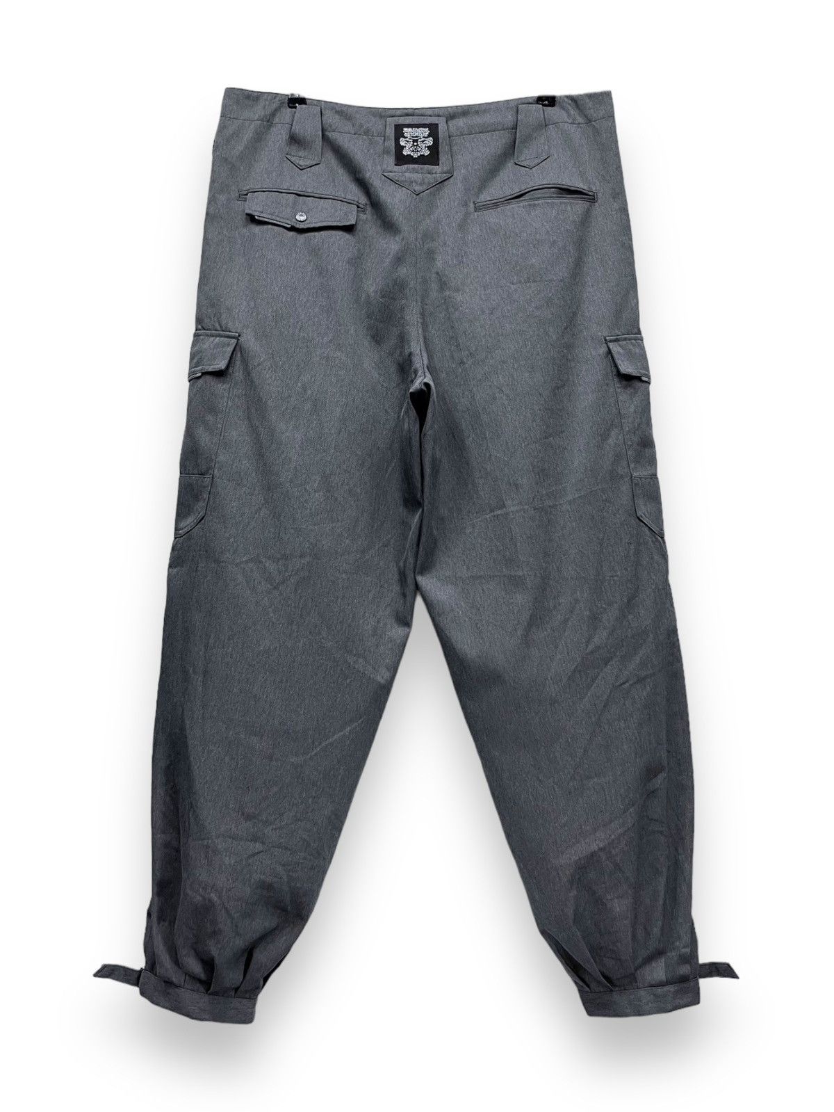Japanese Brand Inspired YOHJI Baggy Balloon Buckle Leg Poly-Cotton Pants💥 Size US 34 / EU 50 - 2 Thumbnail