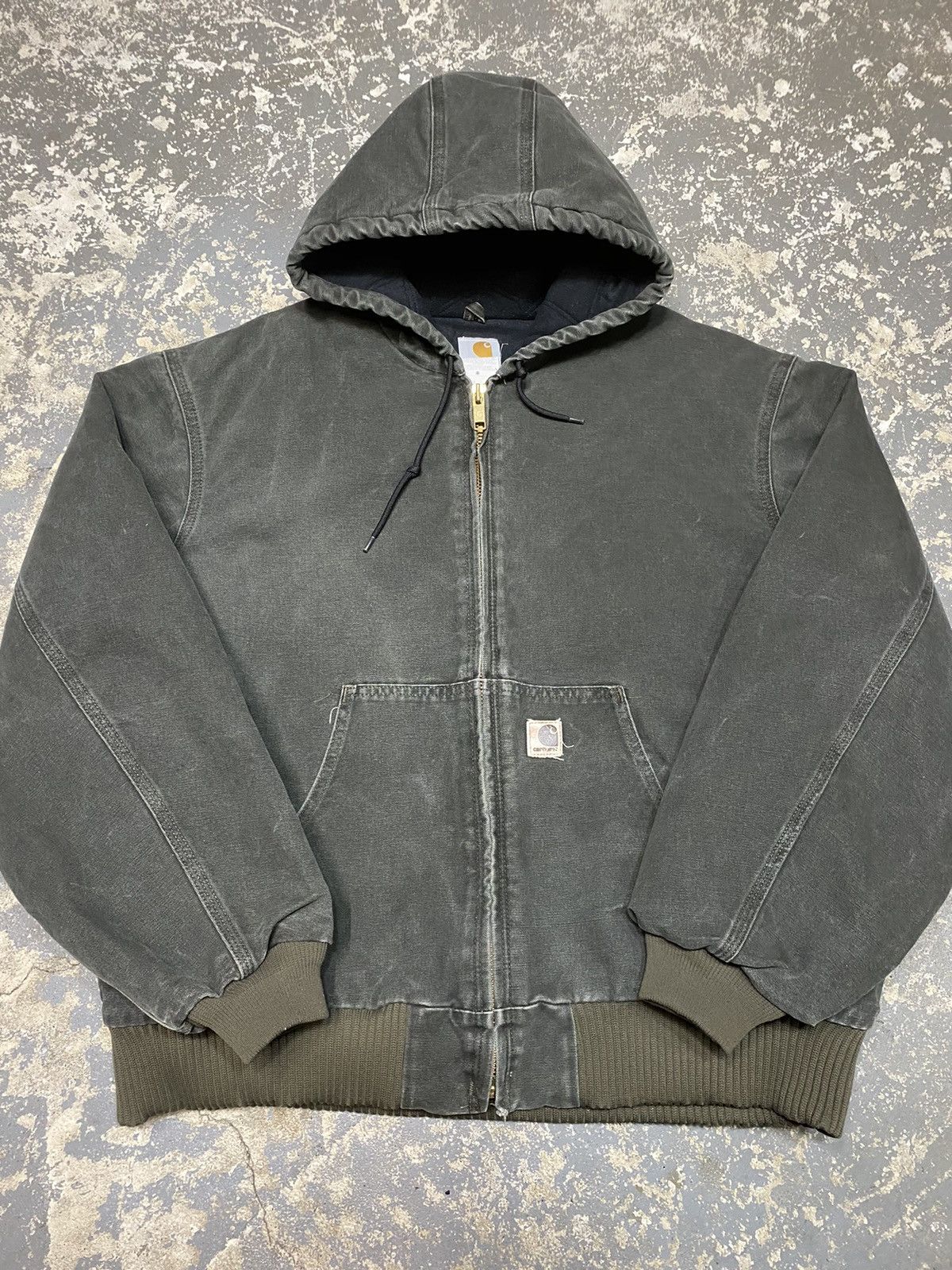 Carhartt × Vintage Vintage Carhartt Green Mos Hooded Active Jacket J130 MOS Size US XXL / EU 58 / 5 - 10 Thumbnail