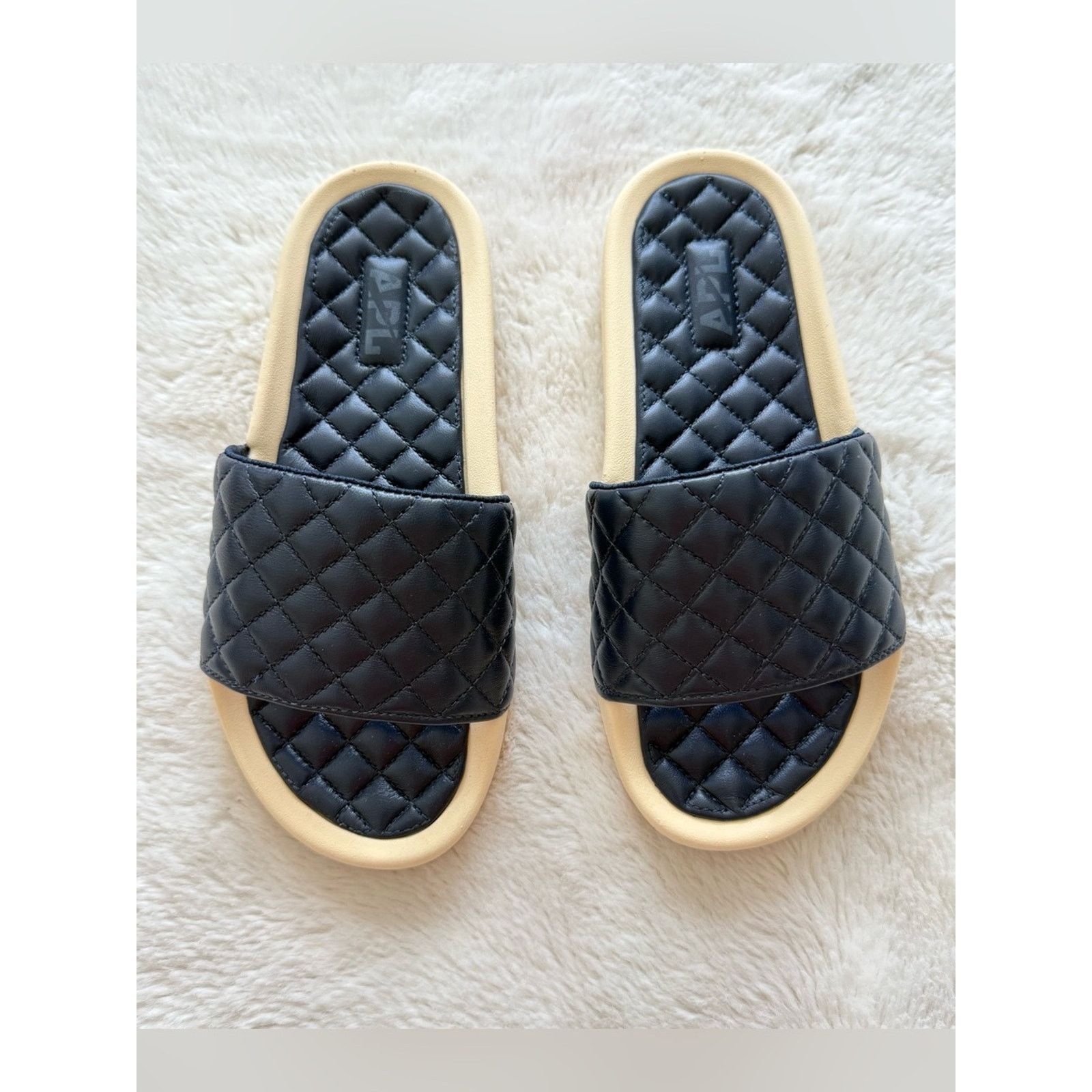 APL NEW!!! APL women leather slides dark navy size 6 US 195$ Size US 6 / IT 36 - 1 Thumbnail