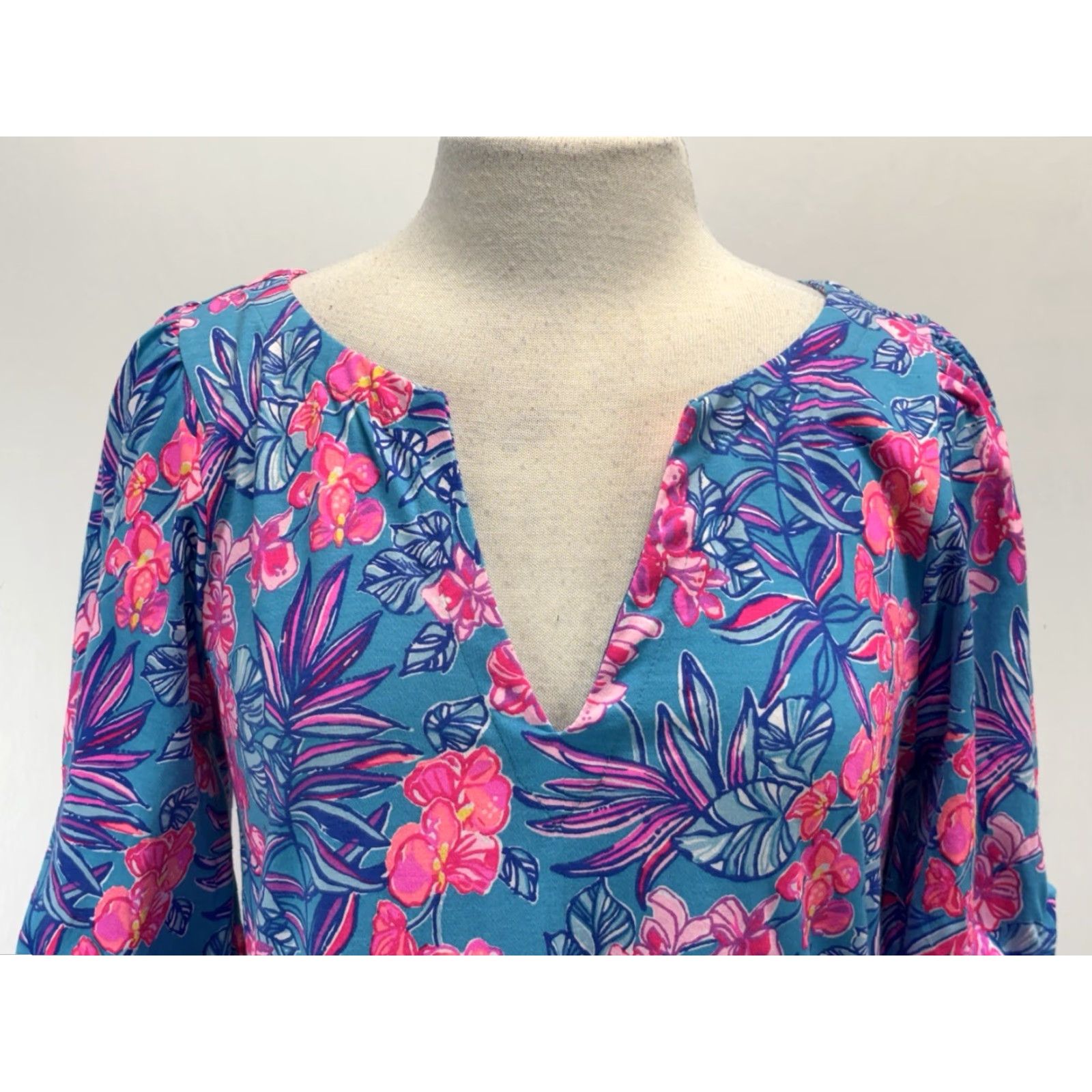 Lilly Pulitzer Lilly Pulitzer Easley Dress Sz Large Orchid Oasis Cotton Shift Size L / US 10 / IT 46 - 5 Thumbnail